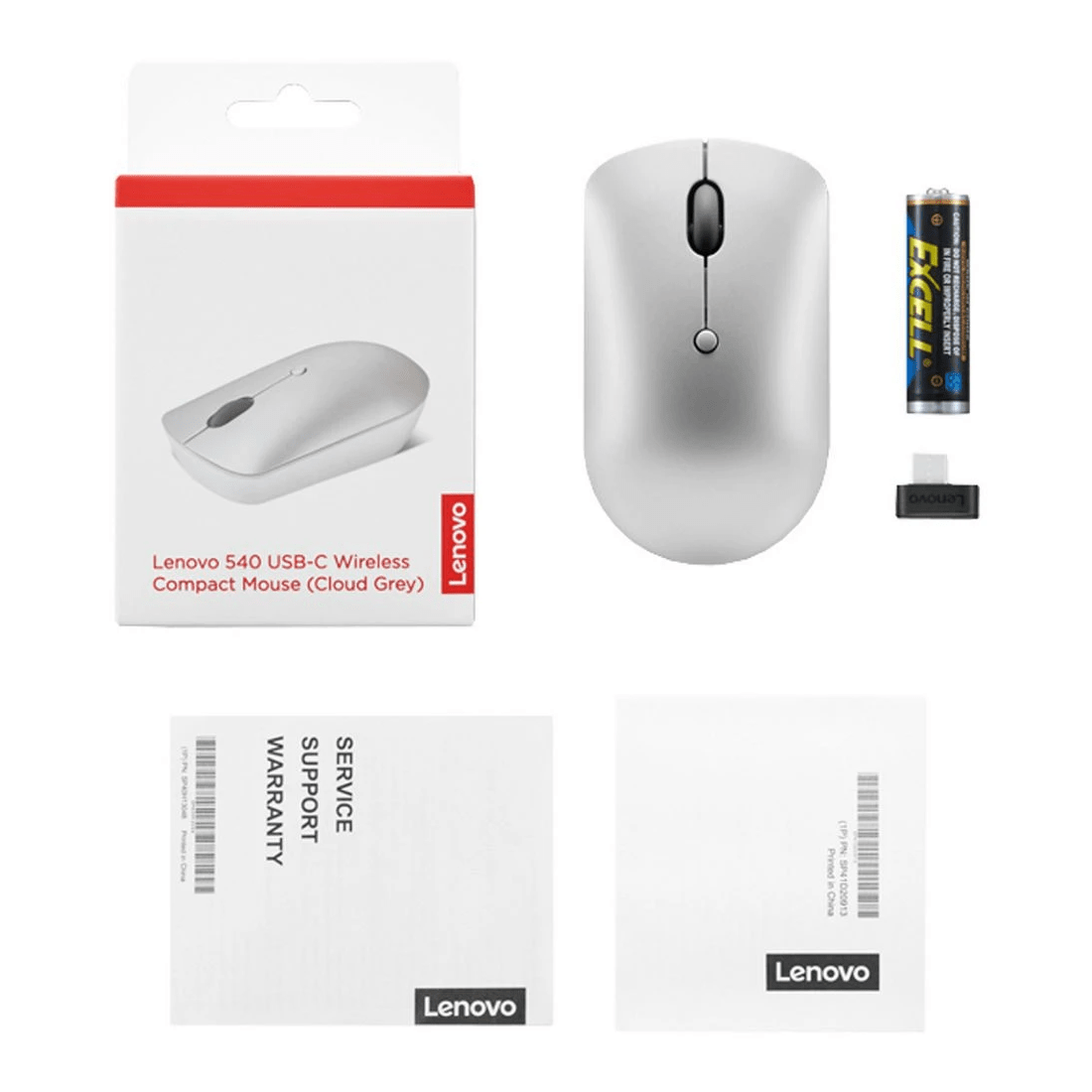 7 Lenovo 540 USB-C Wireless Mouse Cloud Grey, 7 of 7