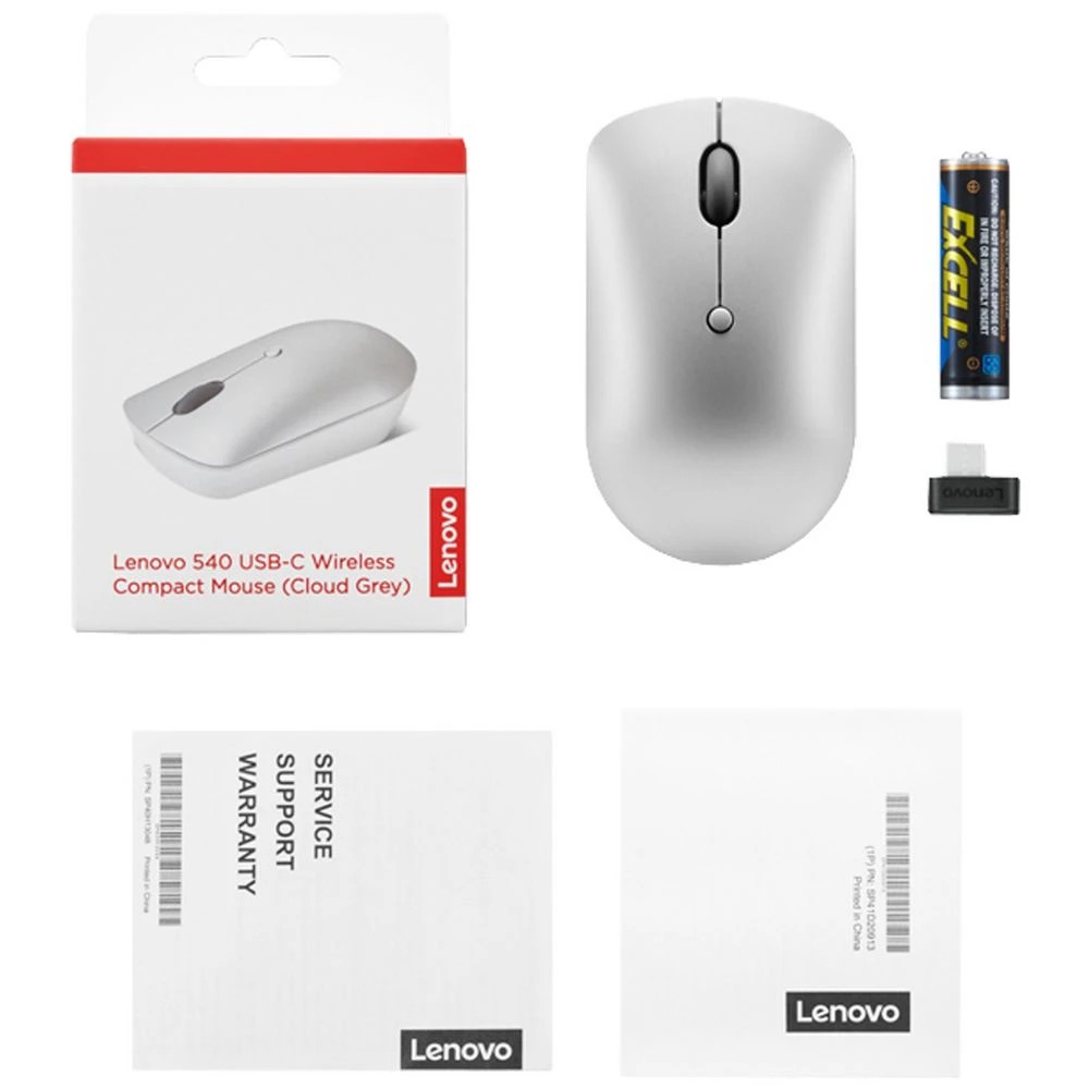 7 Lenovo 540 USB-C Wireless Mouse Cloud Grey, 7 of 7