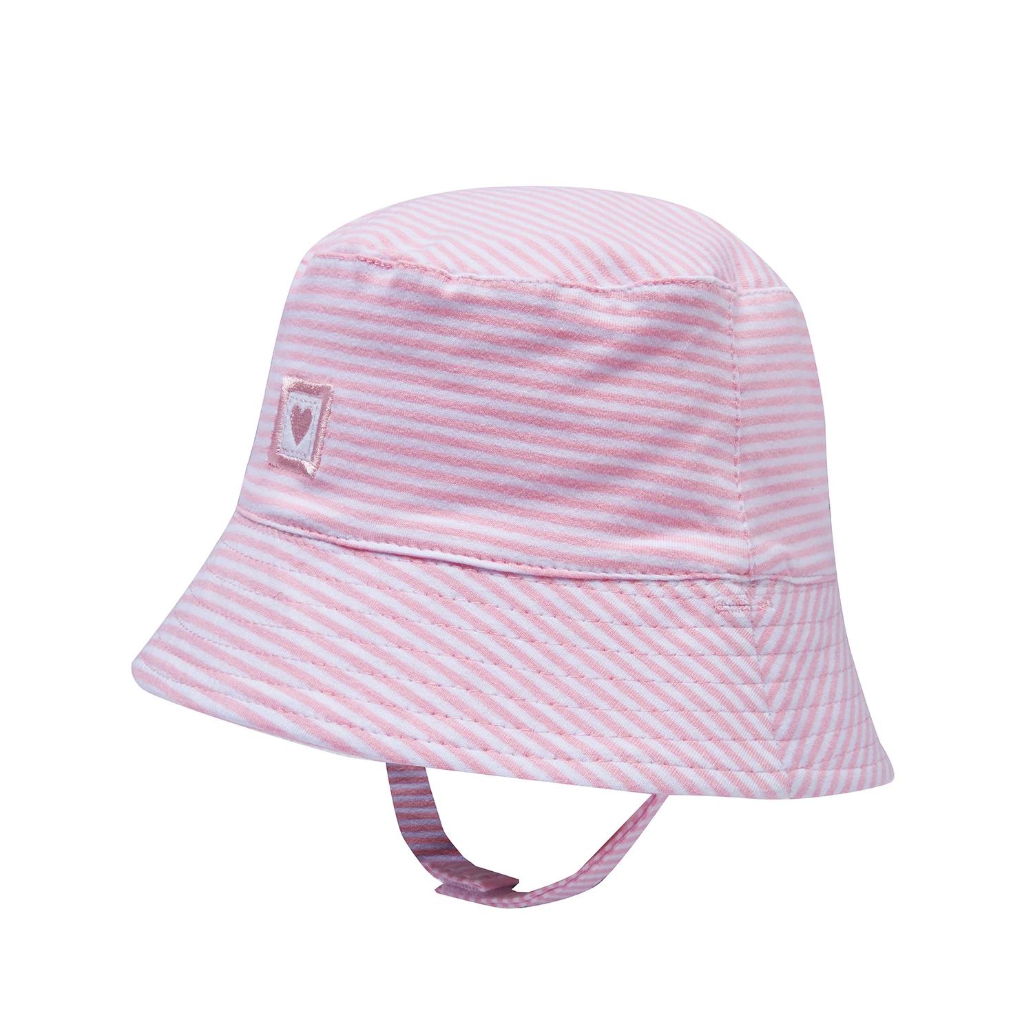 1 Snugtime Stipe Jersey Bucket Hat, Pinkstripe Xsmall PINK, 1 of 6