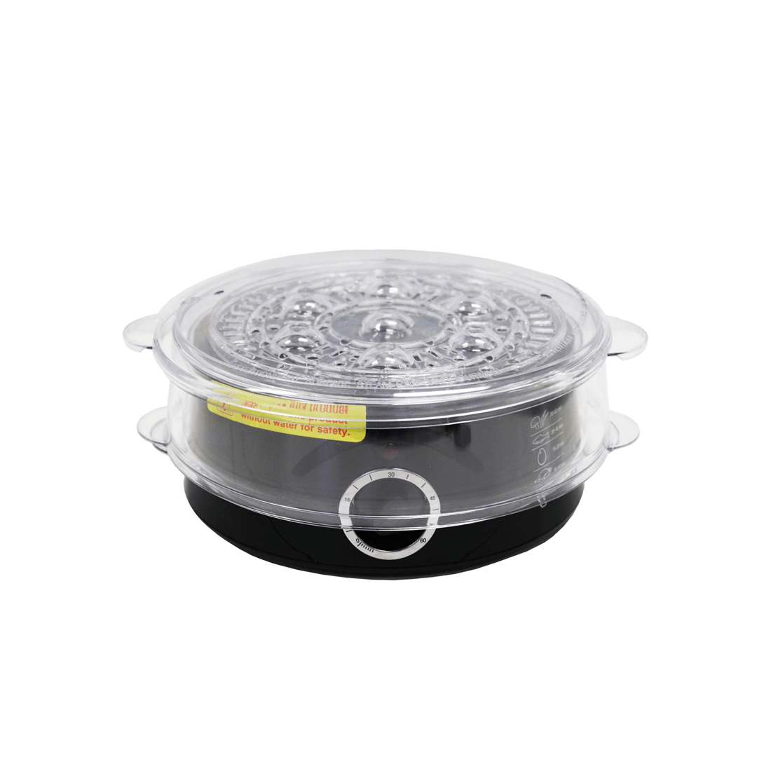 3 TODO 5L Steam Cooker Steamer 2 Tray 400W Power Dial Timer Healthy Stackable - Black, 3 of 4