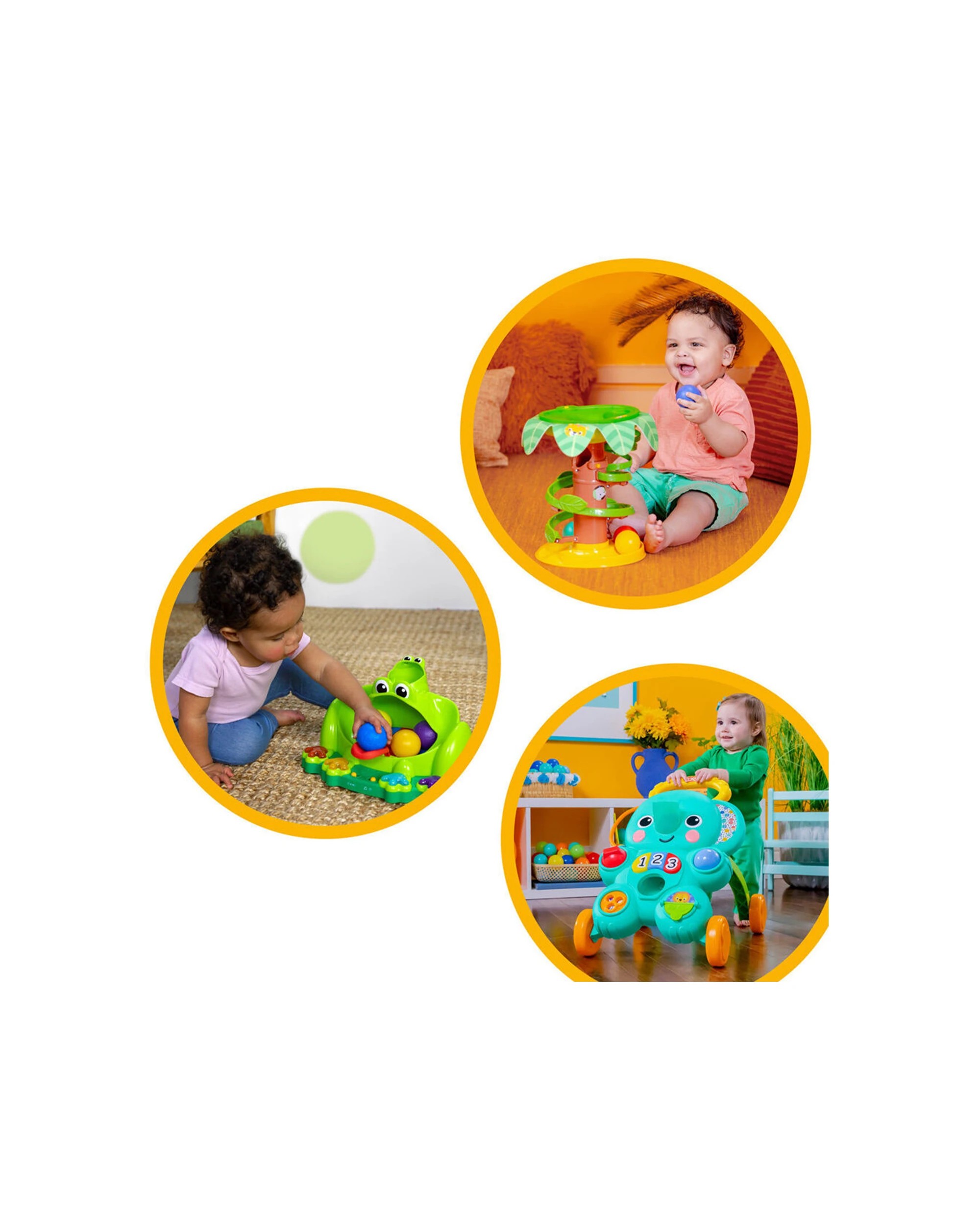 6 Bright Starts Poppin Ball Frog Baby Activity Toy Lights And Sounds 6 Months - Green, 6 of 6