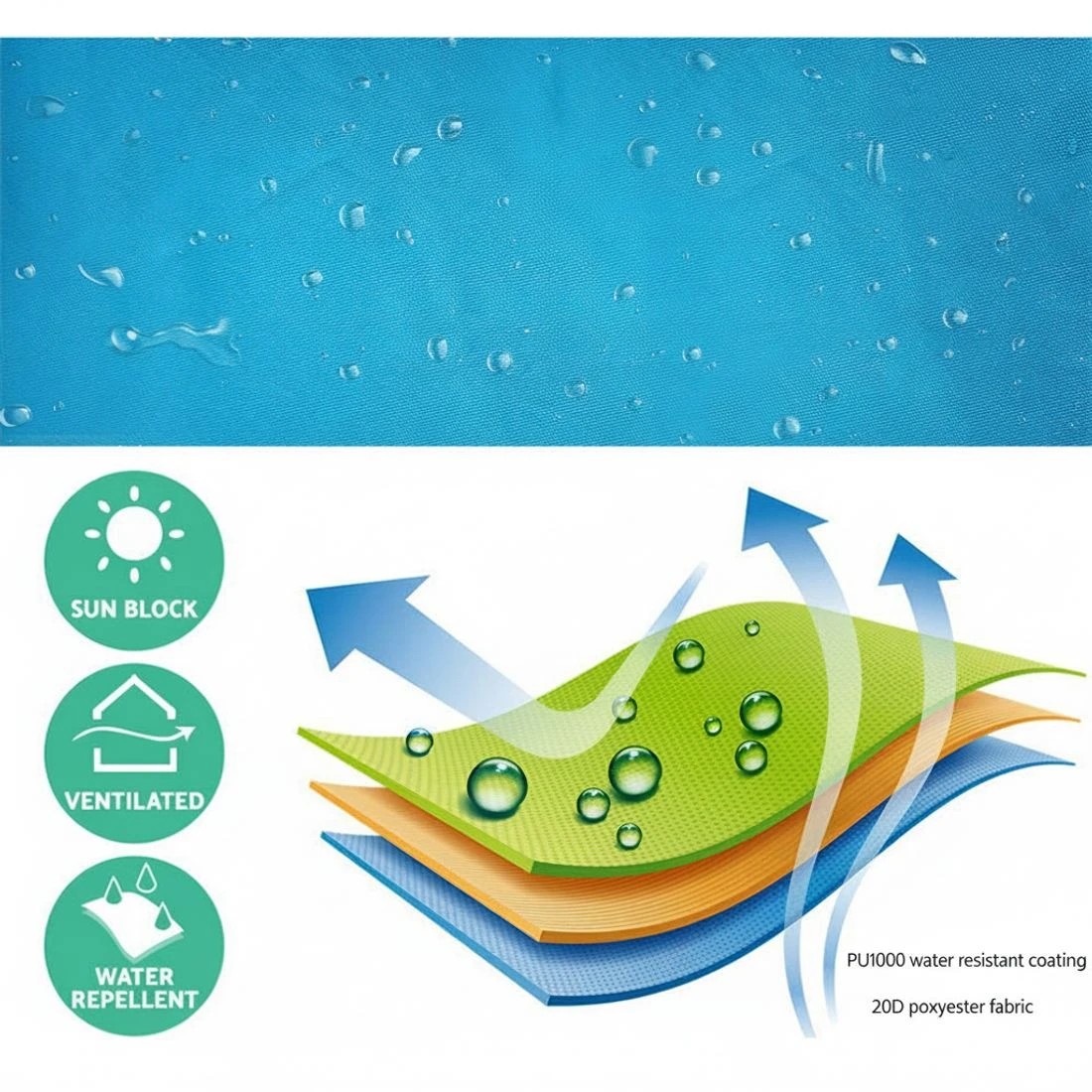 4 Weisshorn Double Camping Shower Toilet Tent Outdoor Fast Set Up Change - Blue, 4 of 6