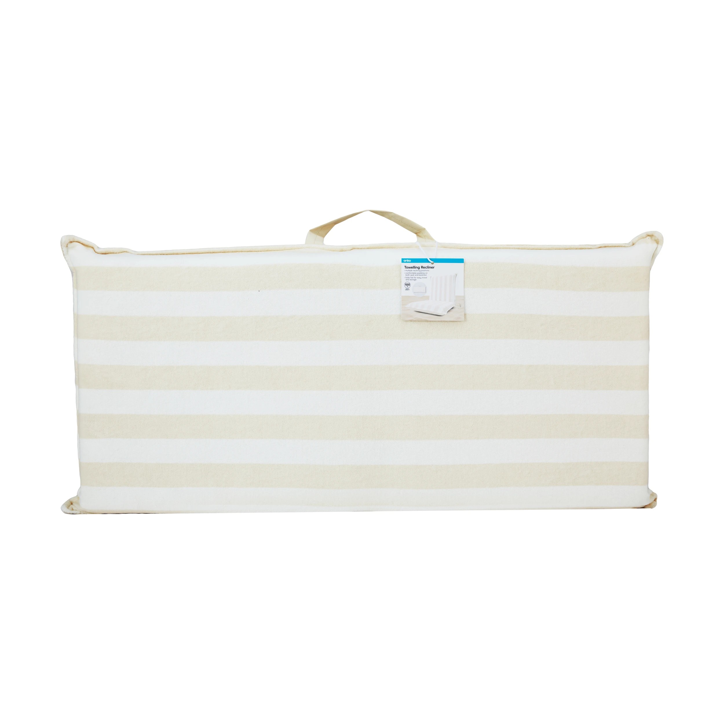 8 Towelling Recliner - Natural Stripe, 8 of 8