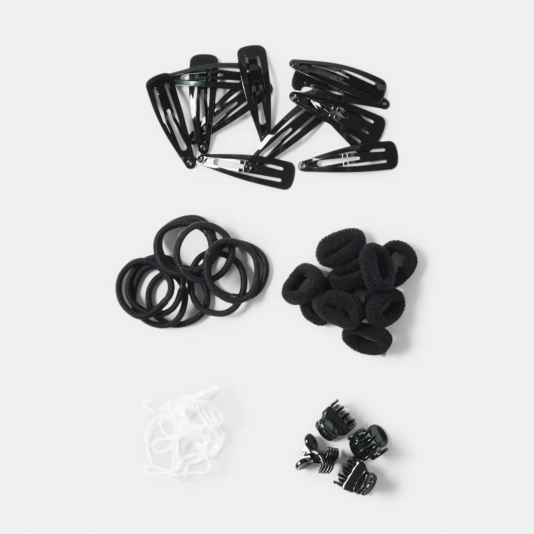 1 OXX Haircare 46 Pack Hair Assorted Accessories - Black, 1 of 7