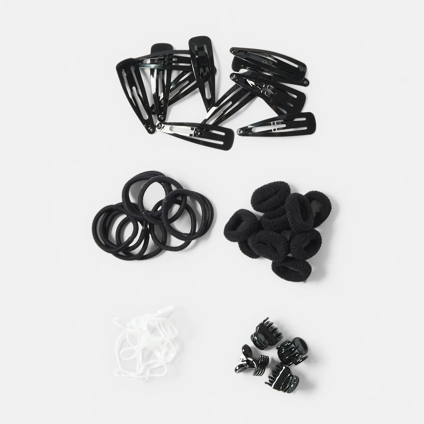 1 OXX Haircare 46 Pack Hair Assorted Accessories - Black, 1 of 7