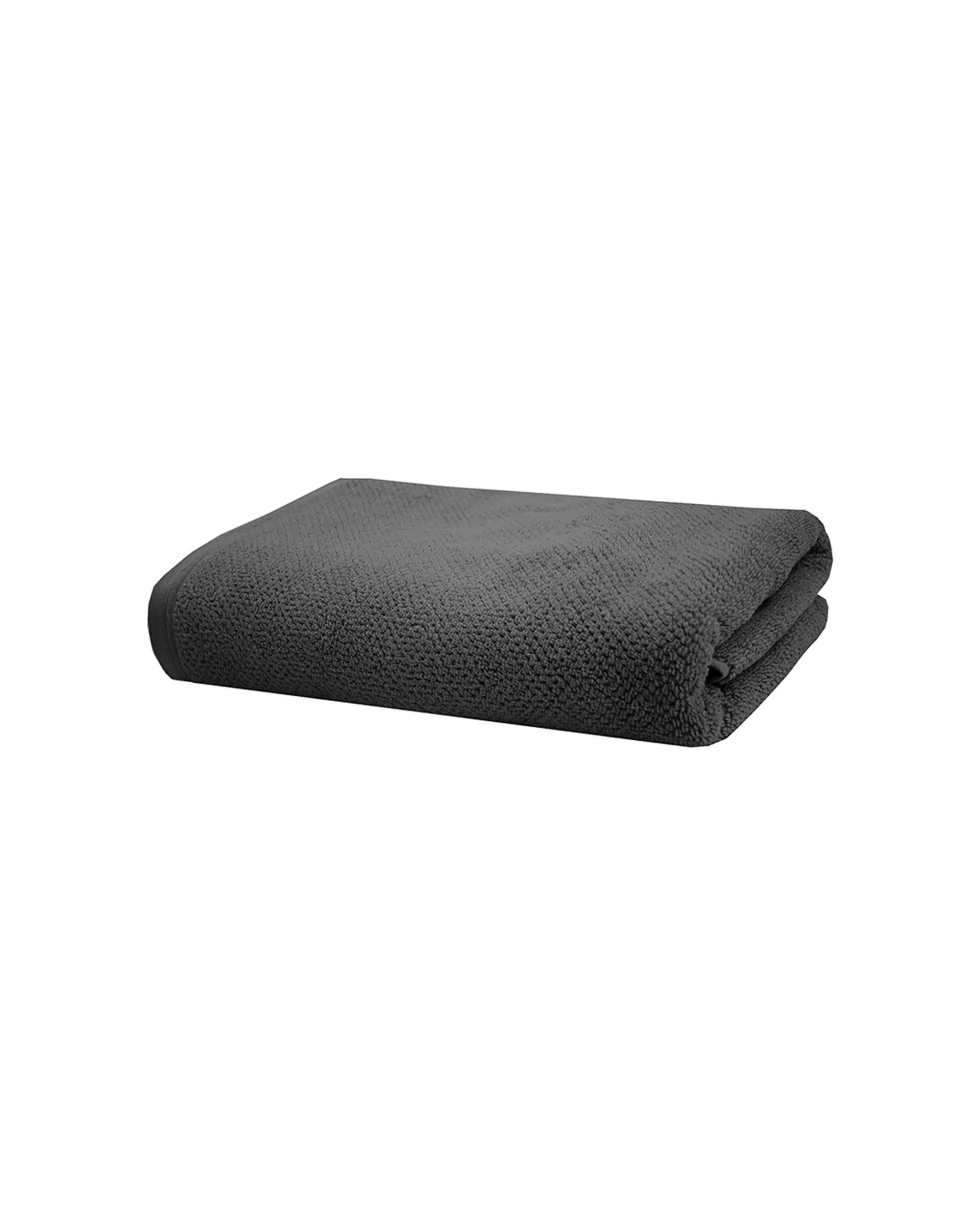 1 Bambury Angove 600gsm Soft Absorbent Cotton Bath Towel Textured - Charcoal, 1 of 4