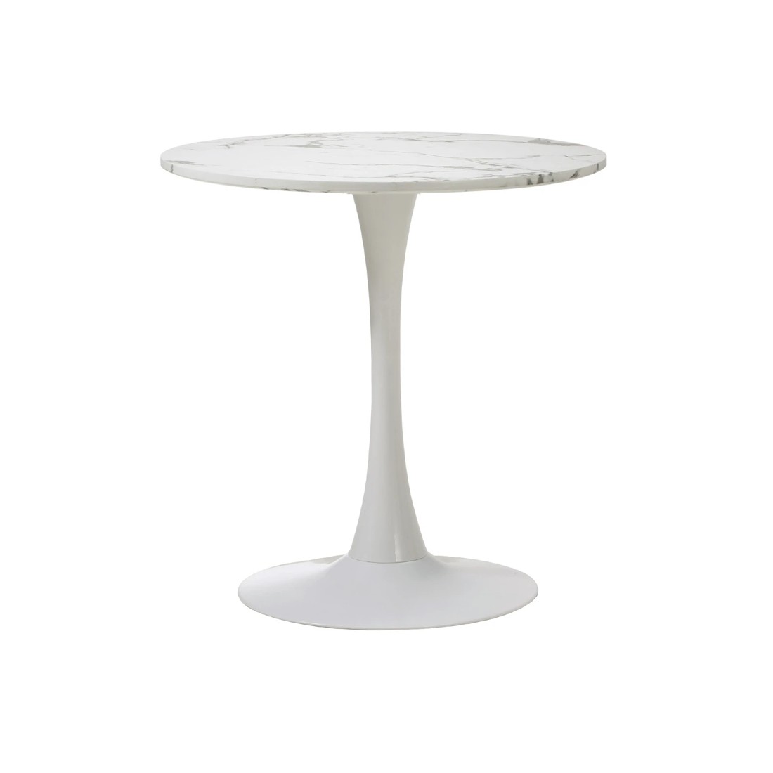 10 Oikiture 60cm Round Dining Table With 2x Sherpa Dining Chairs Gold Metal Leg
 - White, 10 of 10