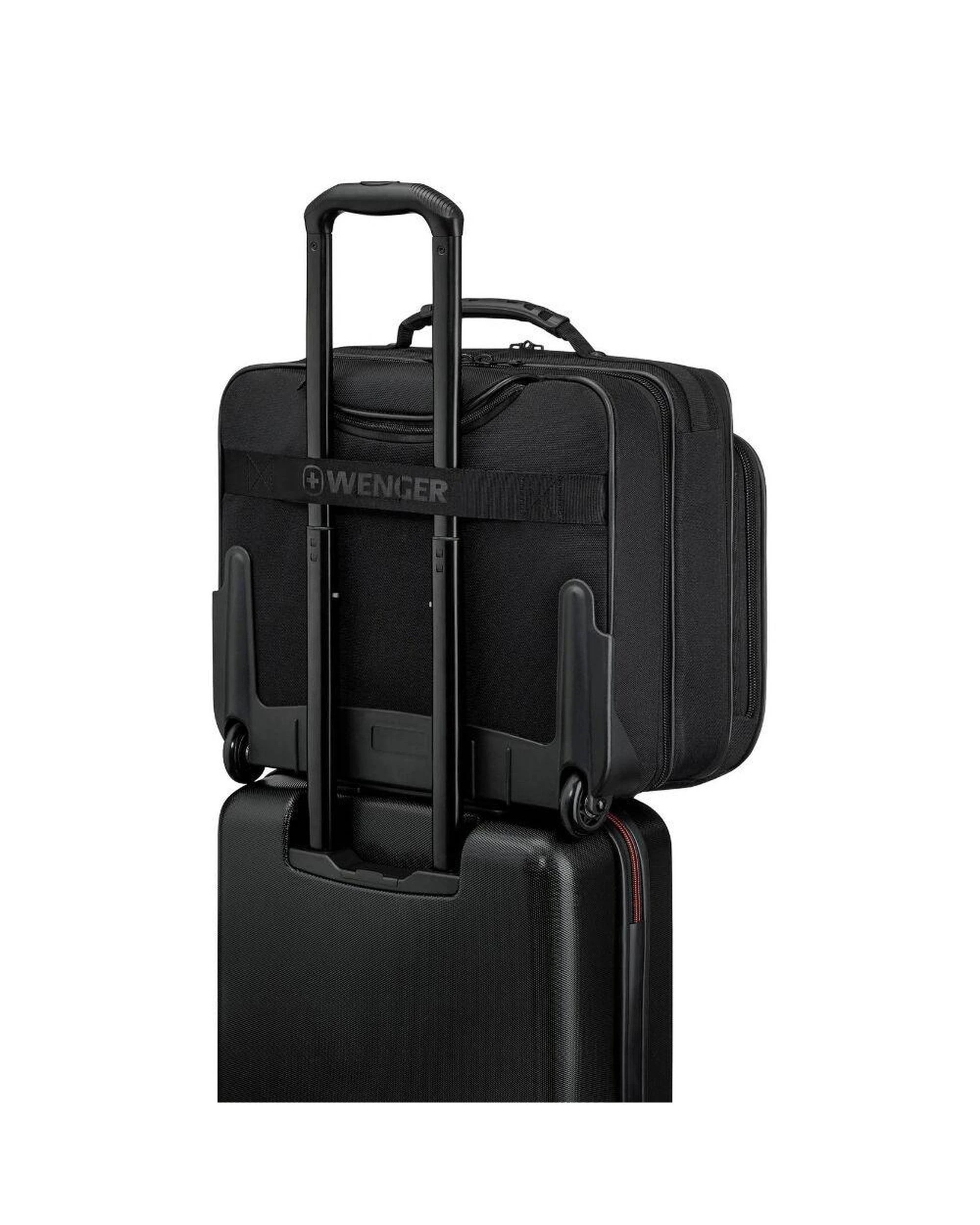 6 Wenger Legacy Black Series 15.6" Laptop Wheeled Case  Black, 6 of 10