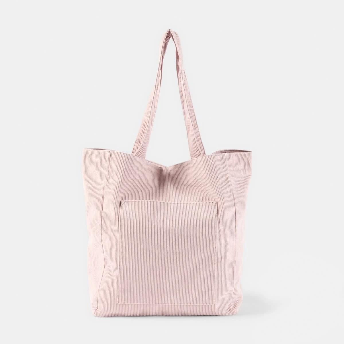 1 Corduroy Tote Bag Rose Pink, 1 of 5