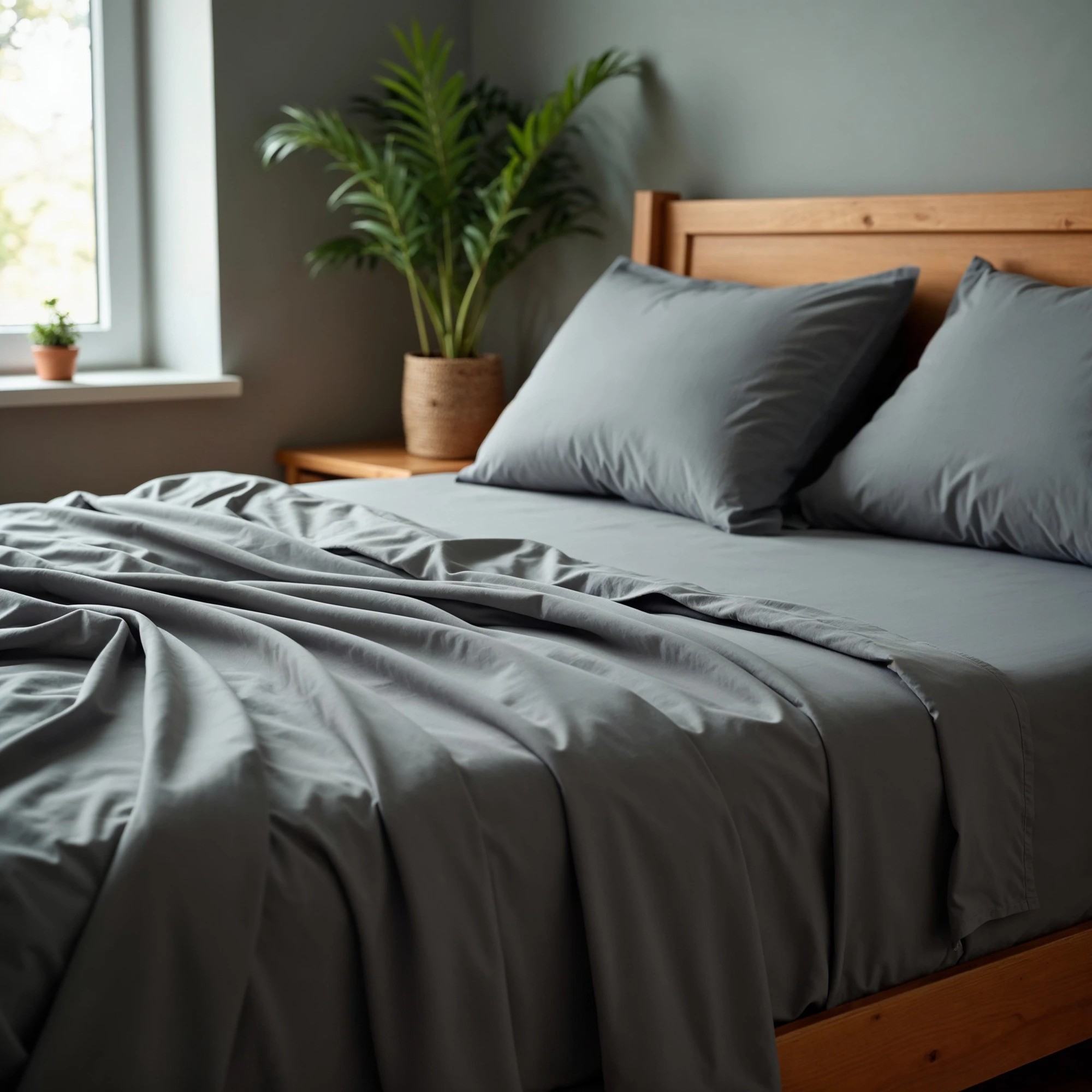 3 Royal Comfort 2000 Thread Count Bamboo Cooling Sheet Set Ultra Soft Bedding - King Bed - Grey, 3 of 4