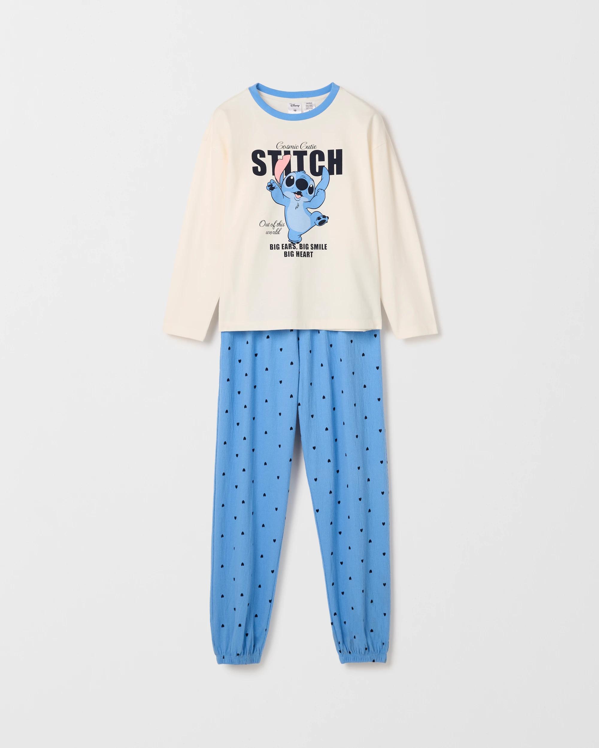 1 Disney Organic Cotton Jersey/Crinkle Pyjama Set LILO & STITCH, 1 of 3