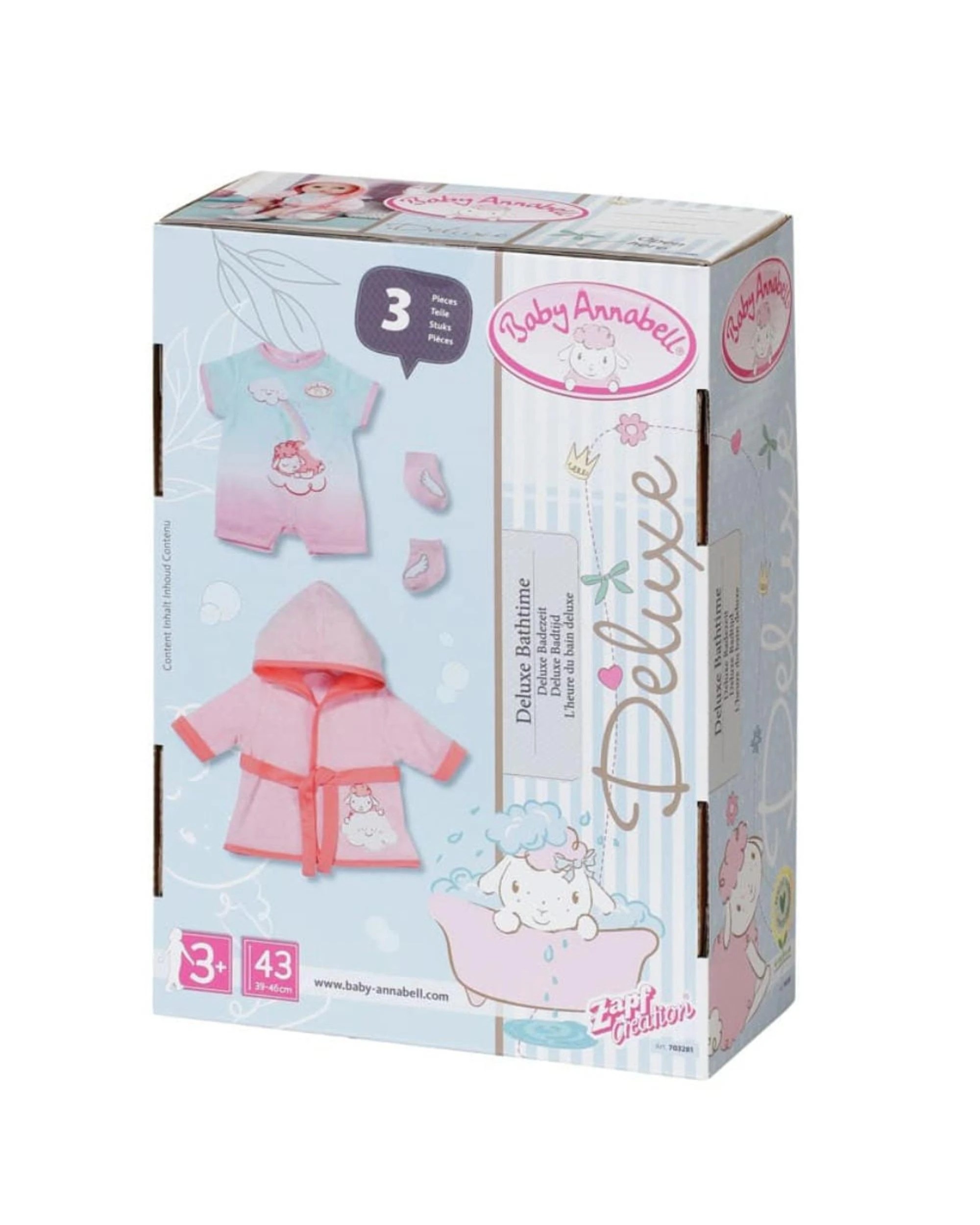 4 Baby Annabell 43cm Deluxe Bathtime Clothing Set, 4 of 8