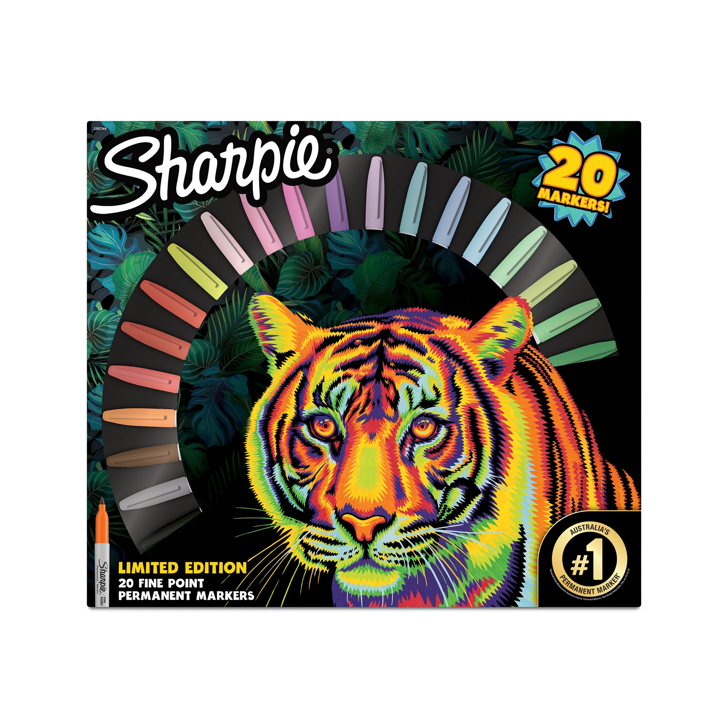 20 Pack Sharpie Limited Edition Fine Tip Permanent Markers Tiger Pack ...