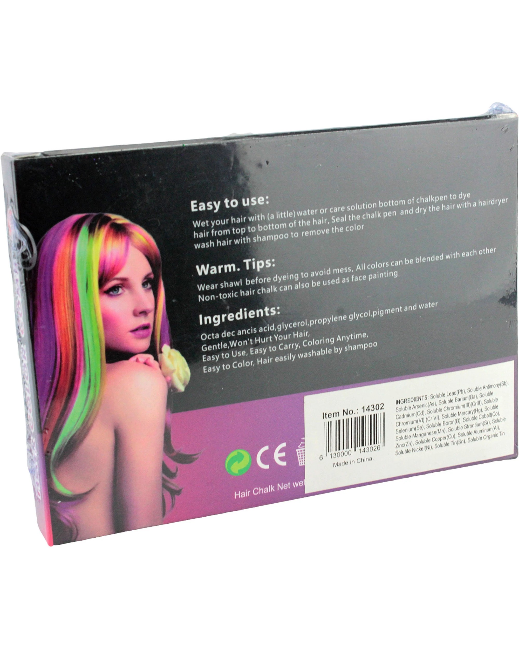 3 JD Party Washable Hair Colour Combs Pack of 6 - Multi Colour, 3 of 3