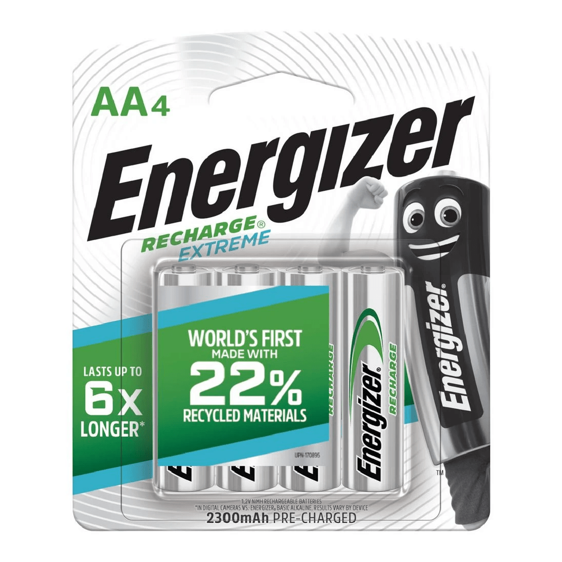 1 Energizer Rechargeable AA Batteries 4 Pack, 1 of 3