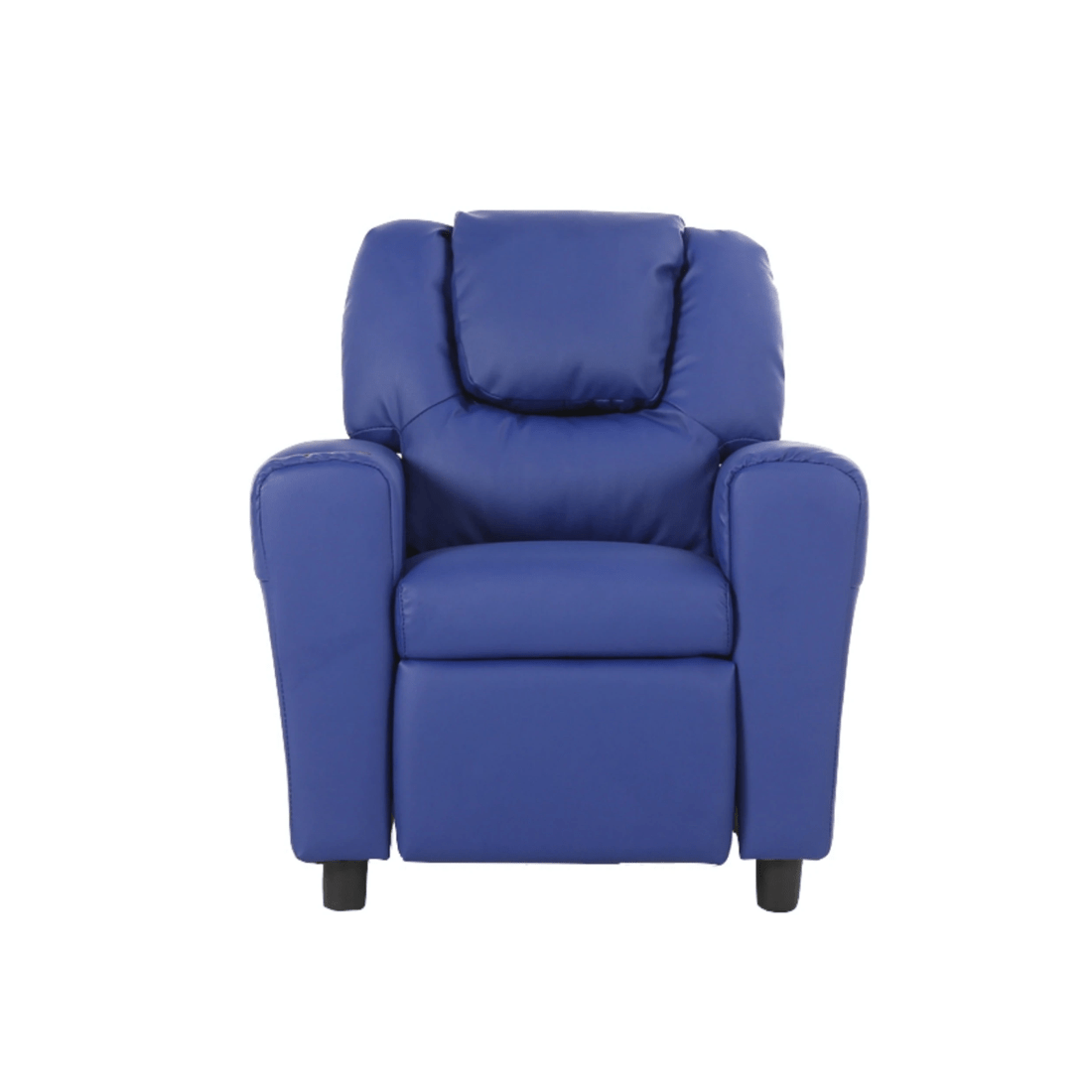 4 BR Home Set of 4 Oliver Kids Recliner Chair Sofa Children Lounge Couch PU Armchair Blue, 4 of 5