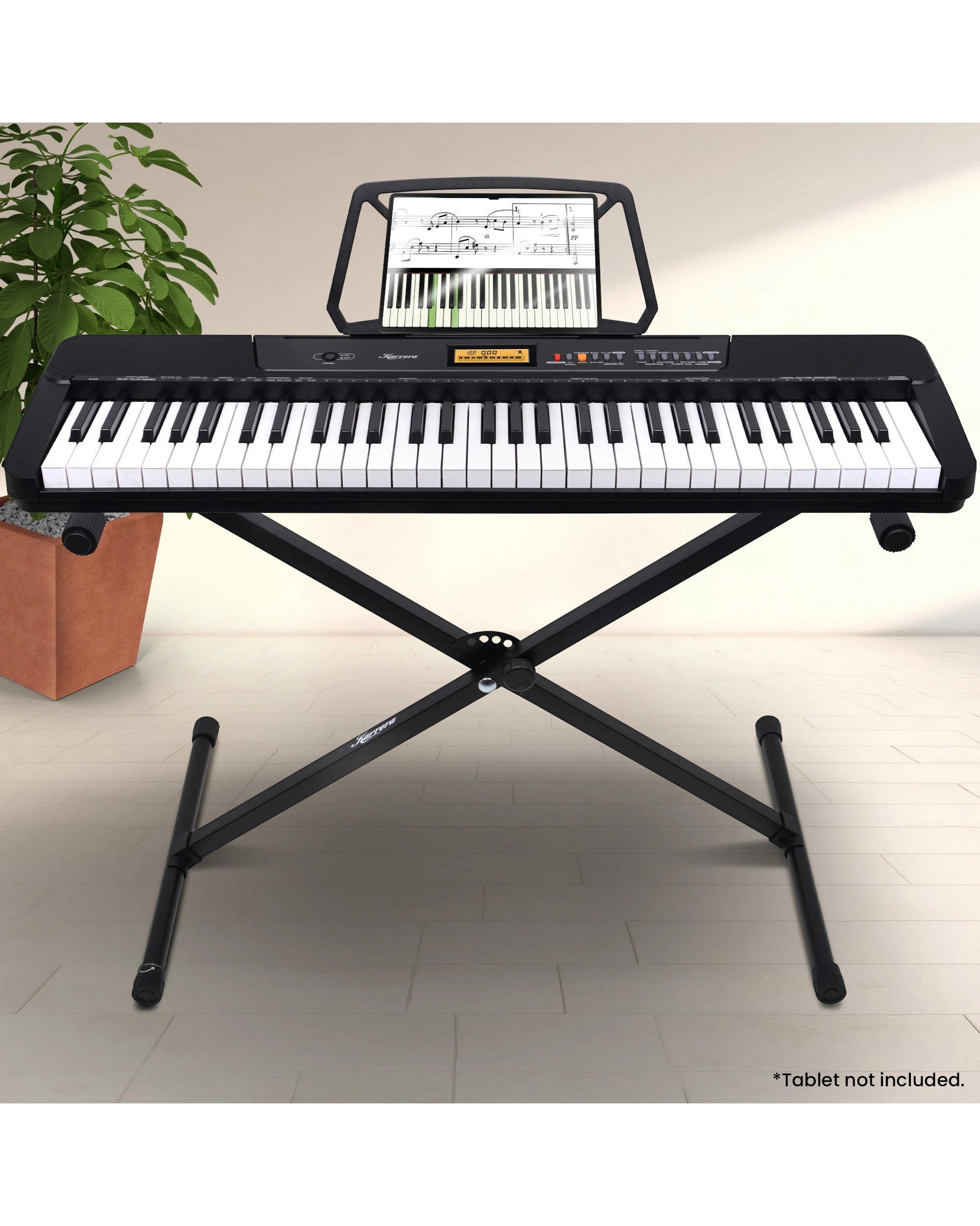7 Karrera 61-Key Electronic Piano Keyboard with LCD and Touch Response in Black CHJ-291 - Black, 7 of 7