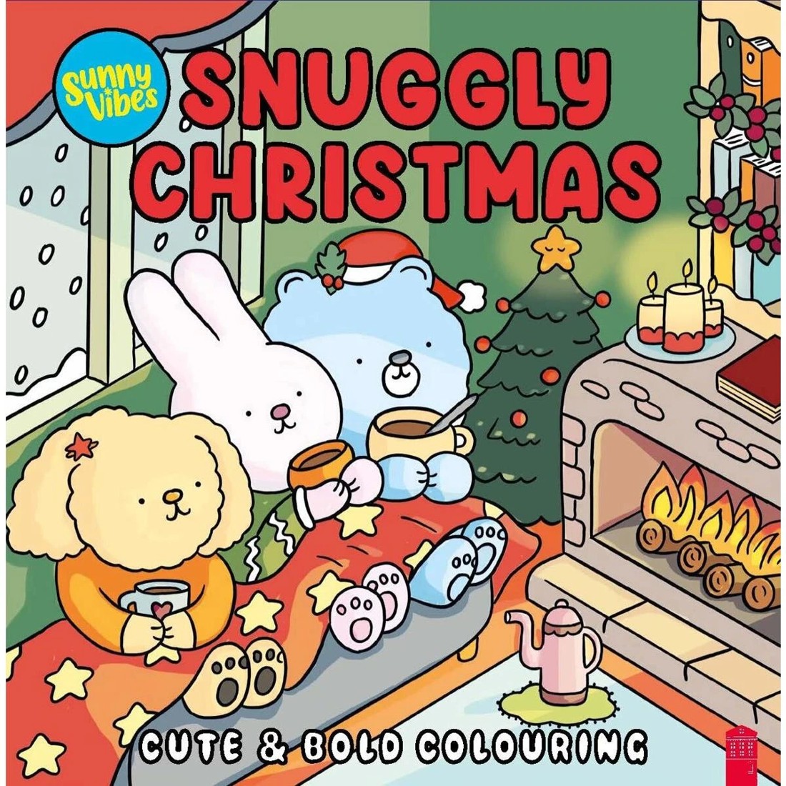 1 Sunny Vibes Snuggly Christmas Cute & Bold Colouring Book, 1 of 1