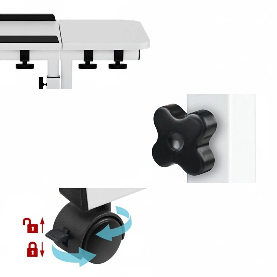 5 Artiss Laptop Desk Table Fan Cooling  60CM - White, 5 of 7