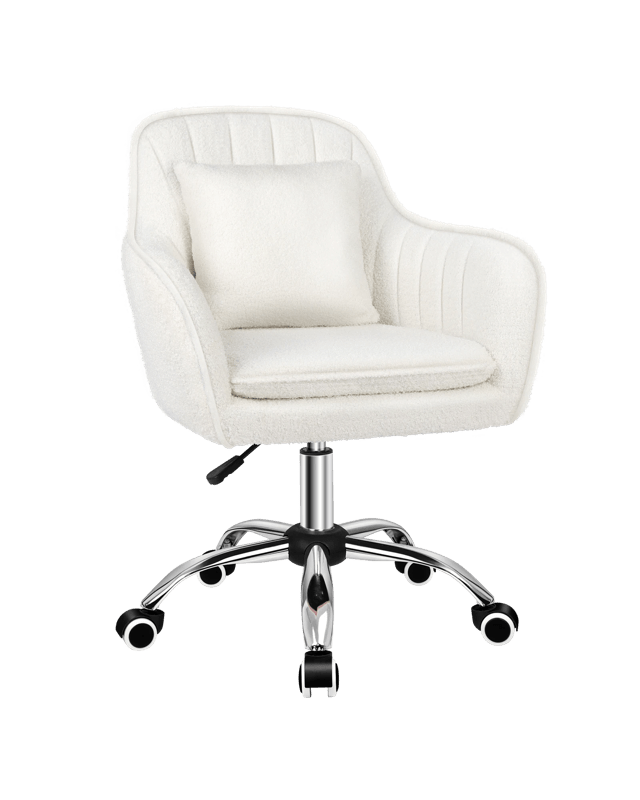 Alfordson Boucle Office Chair Computer Swivel Armchair Work Adult Kids - W