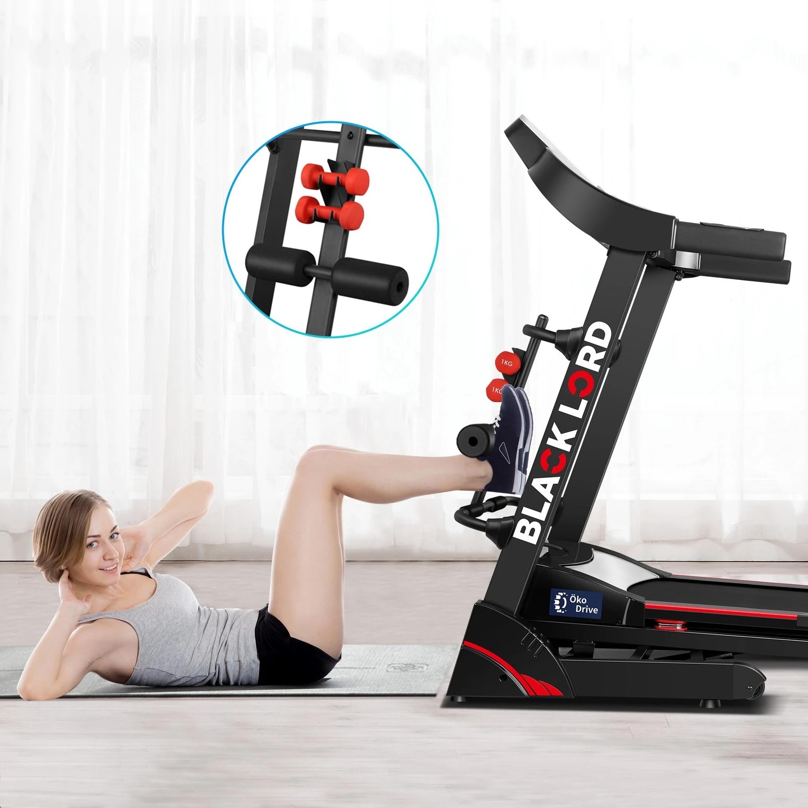 5 Black Lord Treadmill Electric Auto Incline Home Gym Exercise Run Machine, 5 of 10