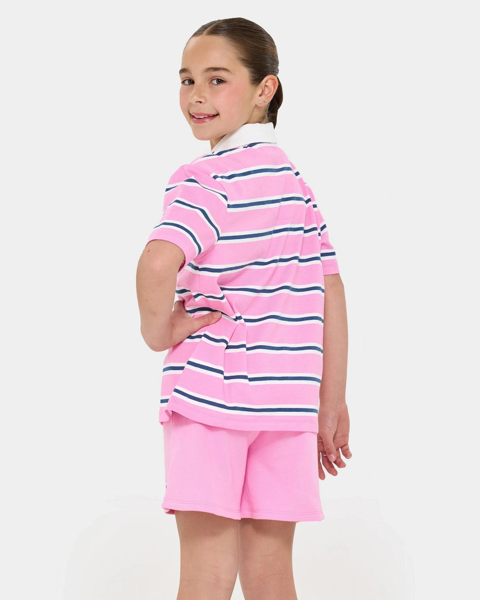 4 Fila Harper Rugby T-shirt - Pink Stripe PINK STRIPE, 4 of 6