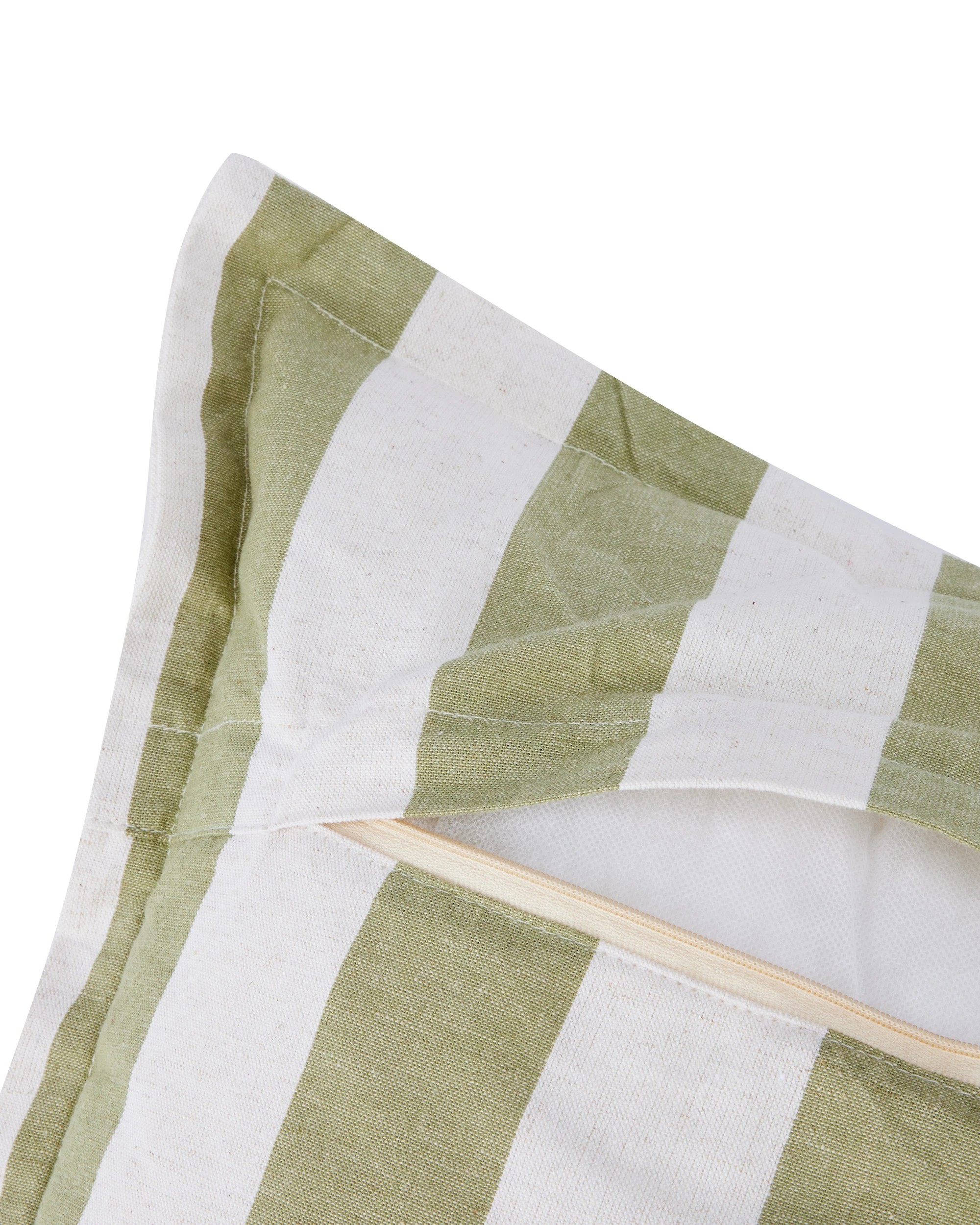 4 50cm Stripe Cushion - Sage, 4 of 4