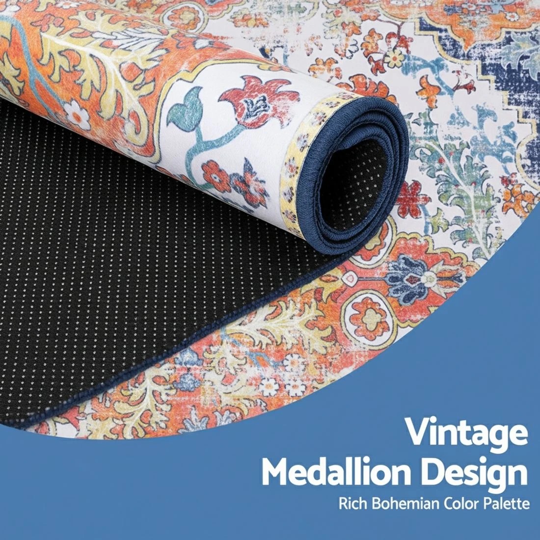 5 Artiss Floor Rug 50X80 Doormat Carpet Short Pile Non Slip Entryway Mat Bohemian - Multi, 5 of 8