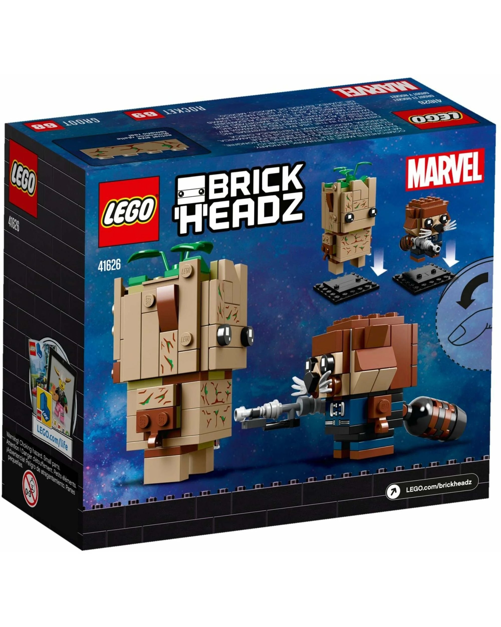 3 LEGO 41626 Groot & Rocket BrickHeadz Set - Avengers, 3 of 3