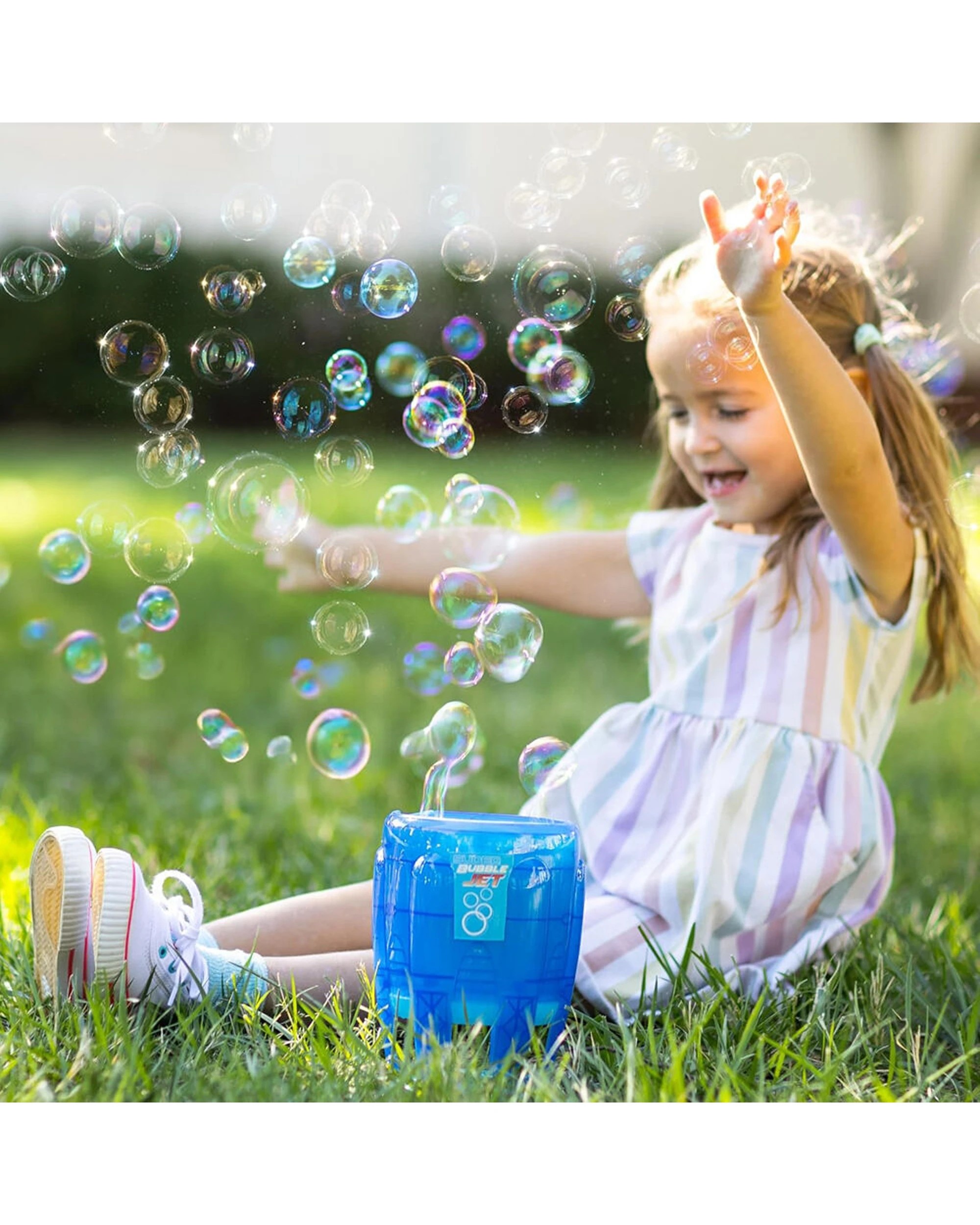 5 MAXX BUBBLES Super Bubble Jet Automatic Blowing Toy 2pk - Blue, 5 of 6