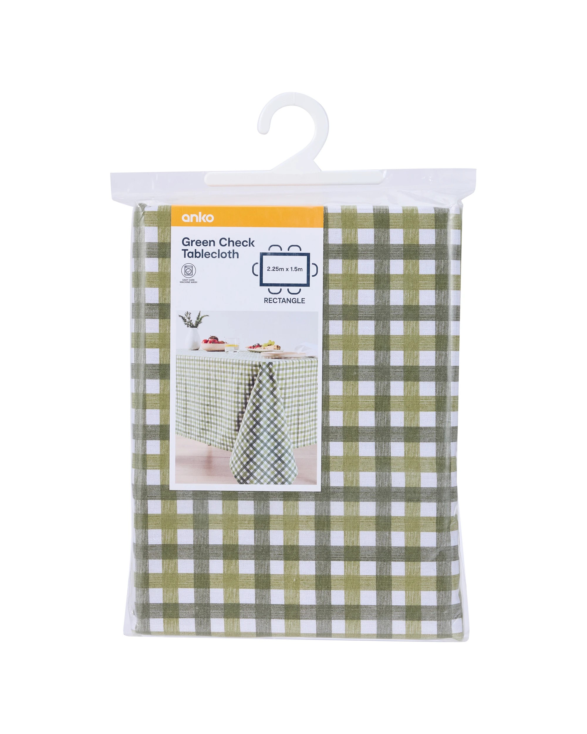 5 Green Check Tablecloth, 5 of 5