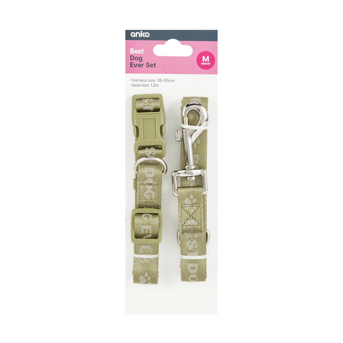 5 Best Dog Ever Collar and Lead Set - Medium, Green, 5 of 5