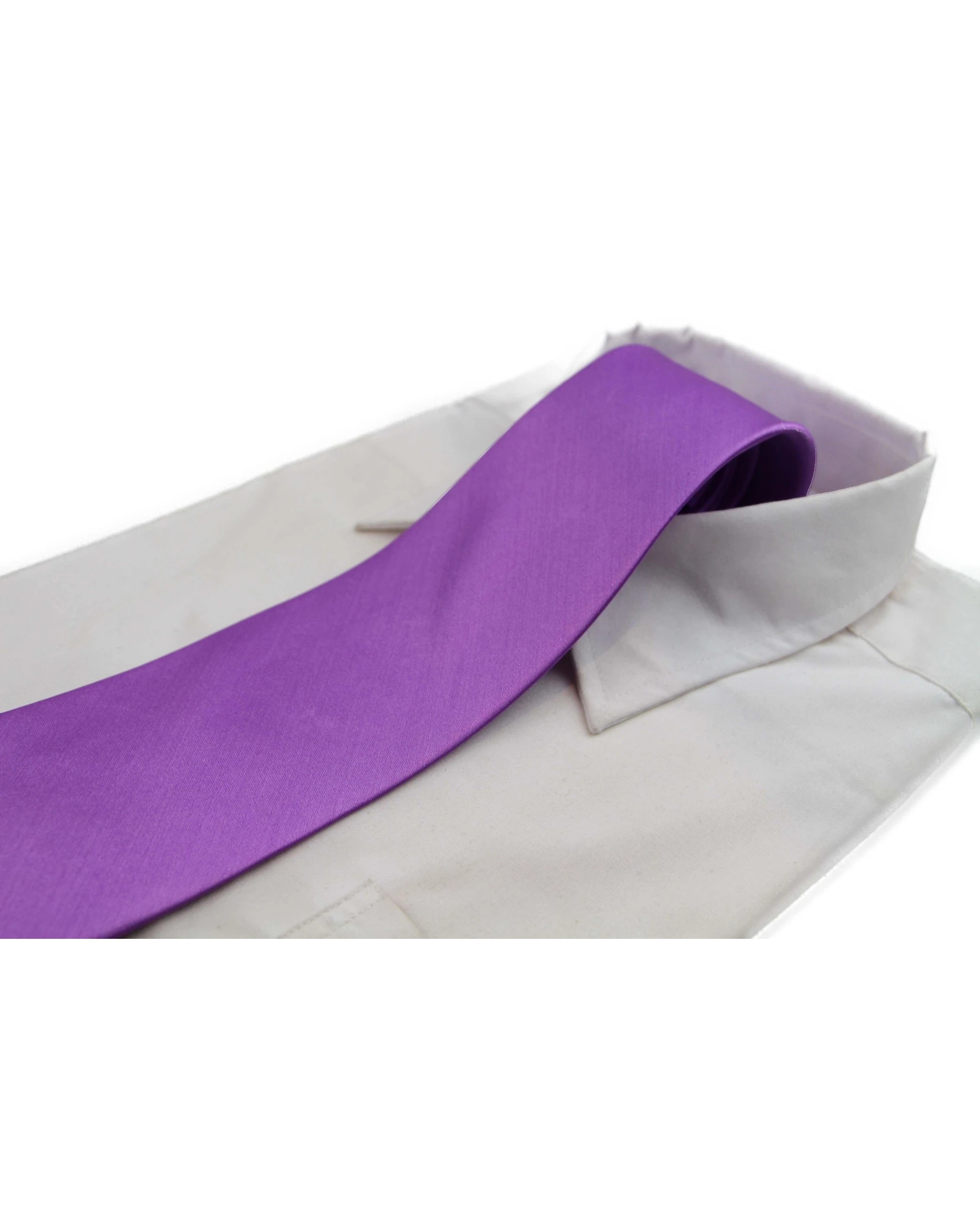 1 Zasel Mens Light Purple Classic 10cm Plain Neck Tie, 1 of 1