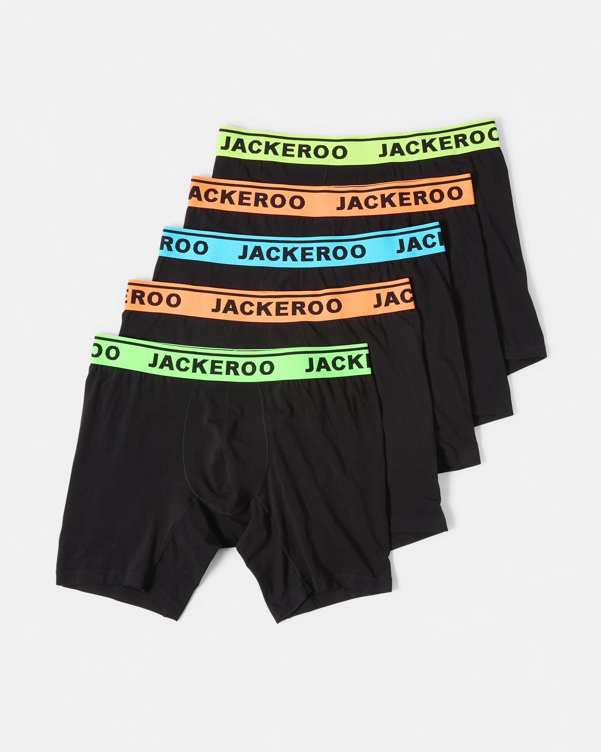 1 5 Pack Mid Length Work Trunks Black, 1 of 7