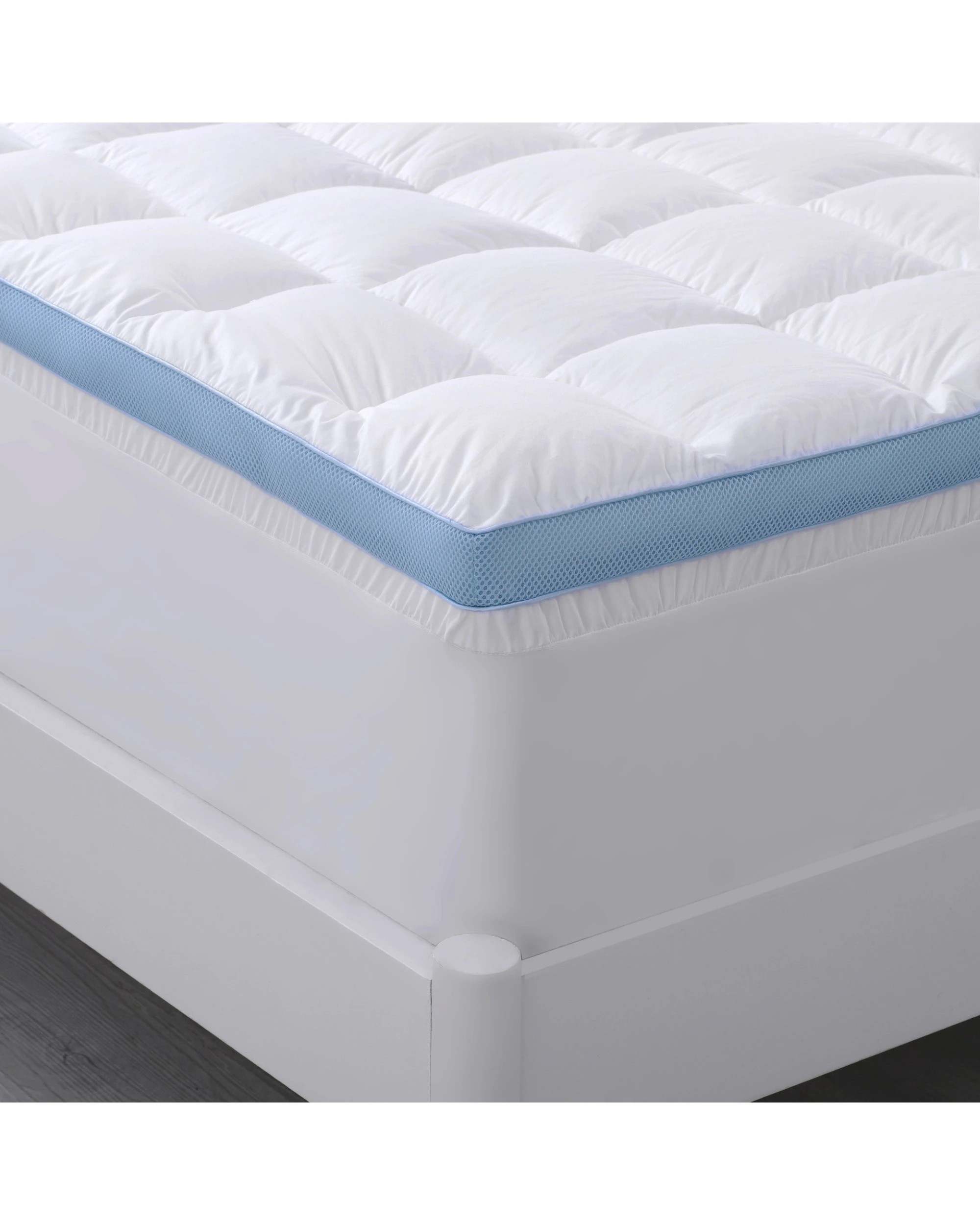 2 Dreamaker 800GSM Cool Breathe Memory Fibre Mattress Topper - Super King Bed - White, 2 of 4