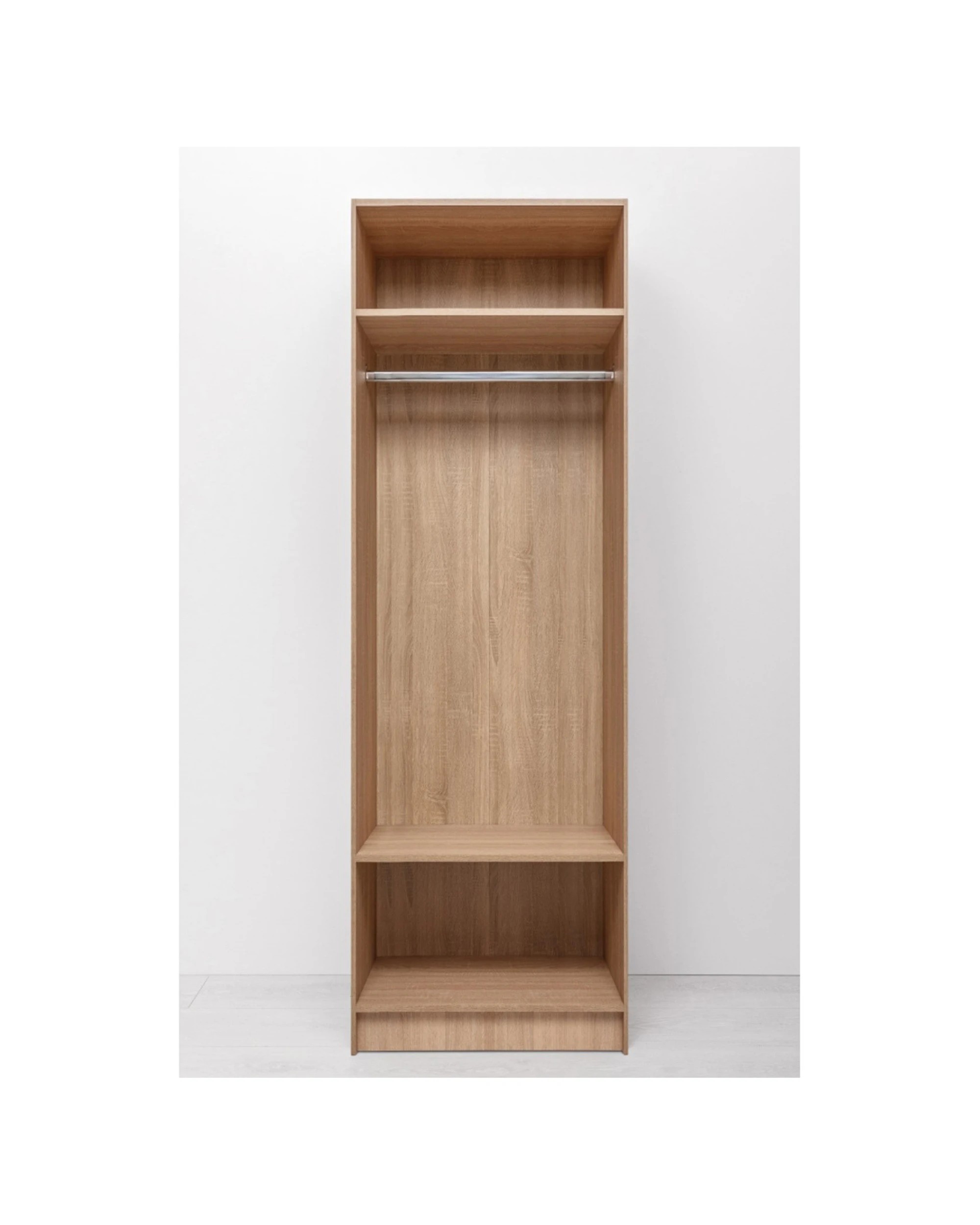 4 European Cabinetry Malmo Walk In Wardrobe 2 Shelf Hanging Module Oak - Natural, 4 of 4