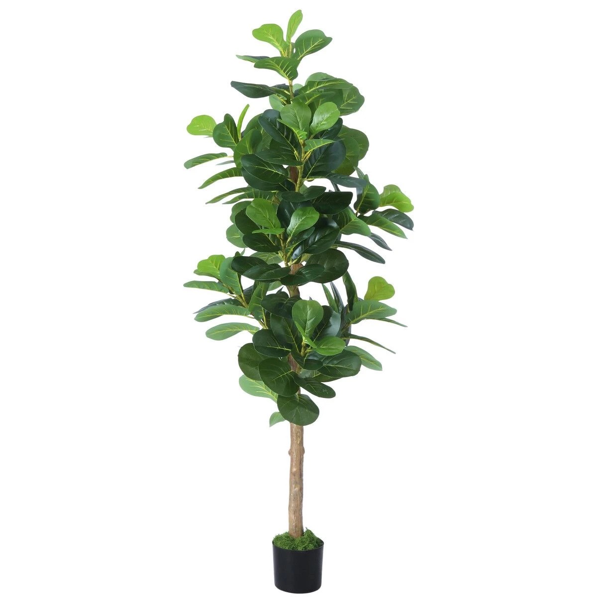 5 AUSWAY 180cm Artificial Plants Fiddle Leaf Fig Tree Moss Faux Fake, 5 of 5