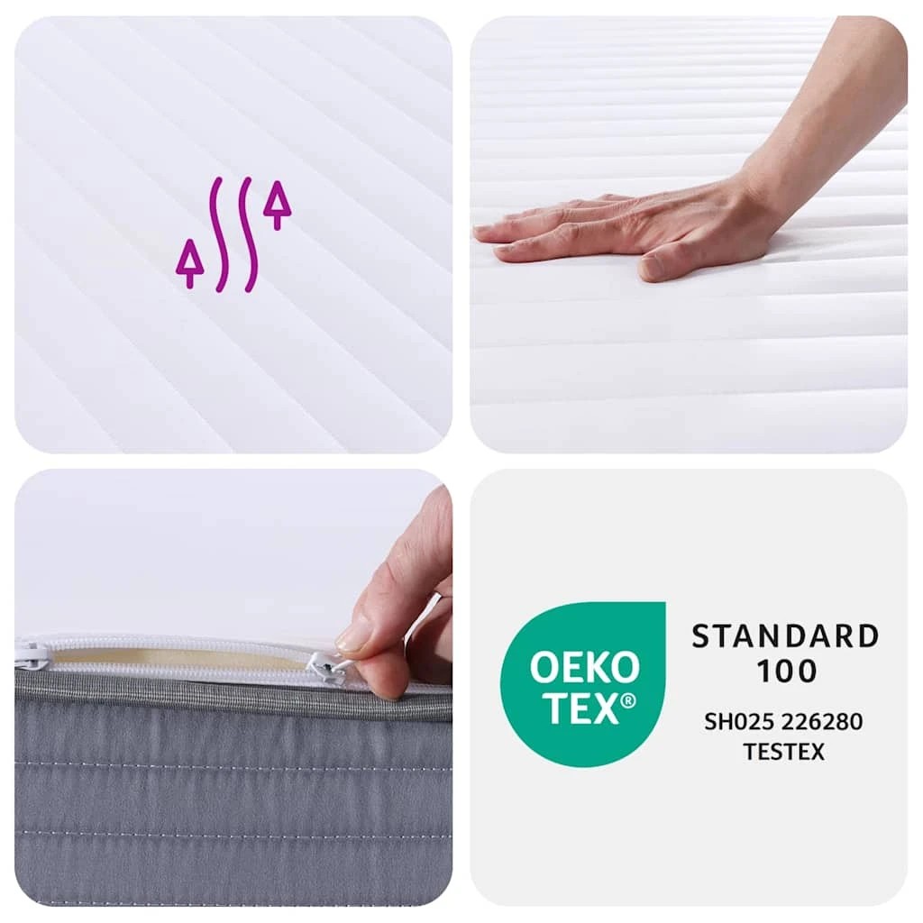 8 Vidaxl Mattress - White - Queen Bed - White, 8 of 9