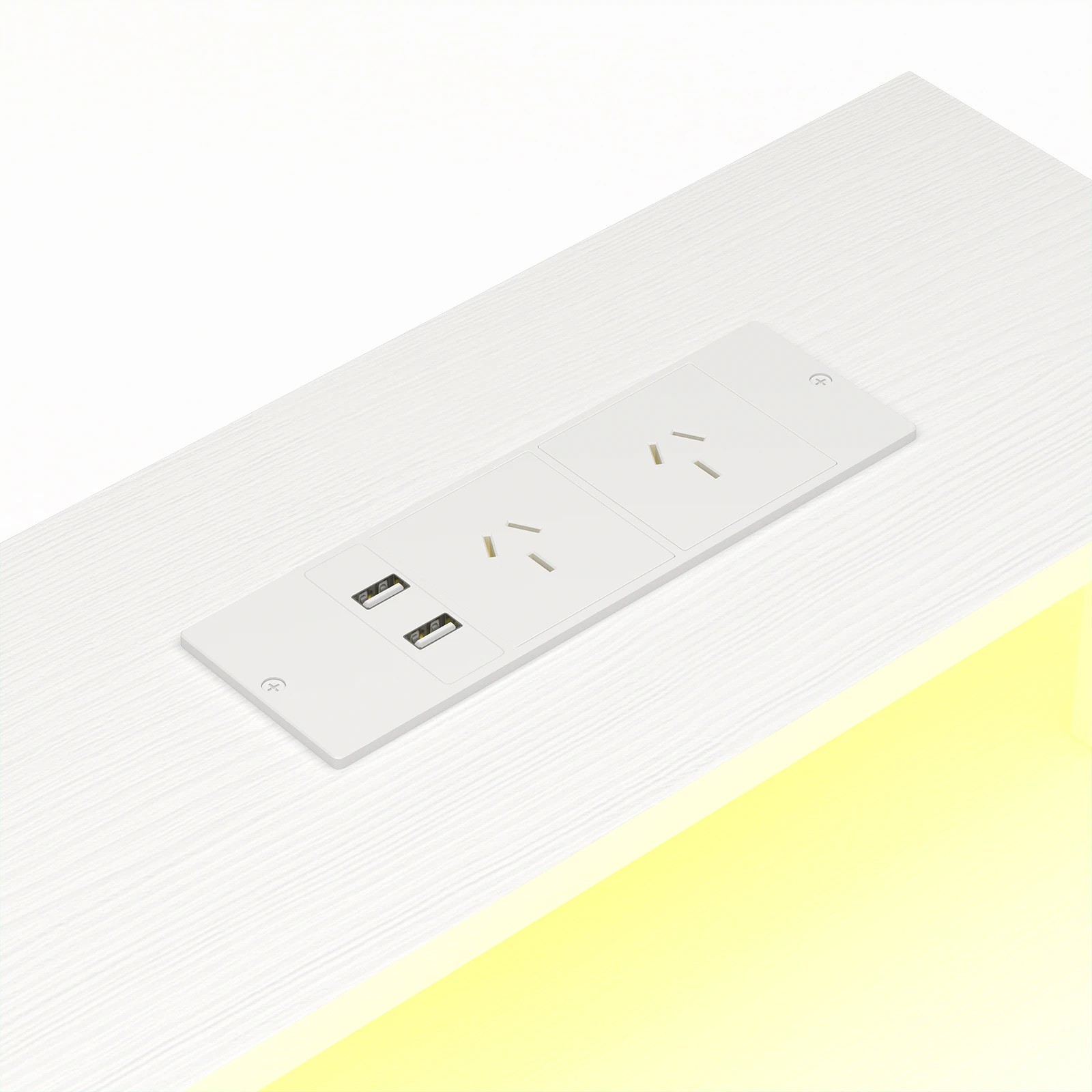 8 Advwin 120cm White Office Computer Desk With Led Lights Power Outlets, 8 of 9