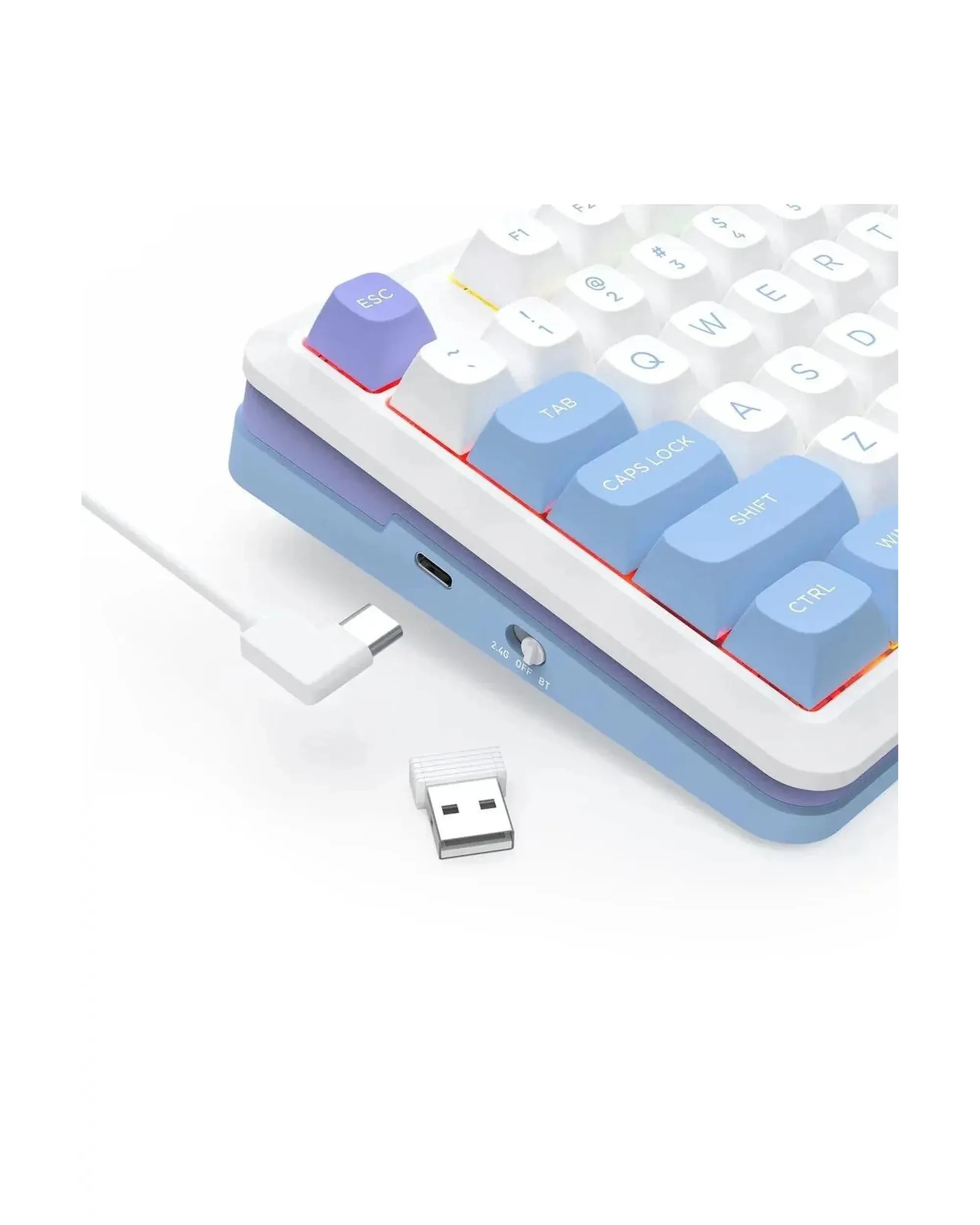 7 Redragon K681WBP RGB Pro Cyrus Purple 75% Gasket Wireless Mechanical Keyboard, 7 of 10