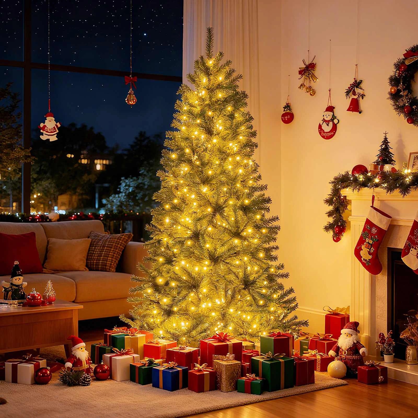 2 Costway 1.8M Christmas Tree 635 Tips 500 LED Light Pre-lit Xmas Decor, 2 of 2