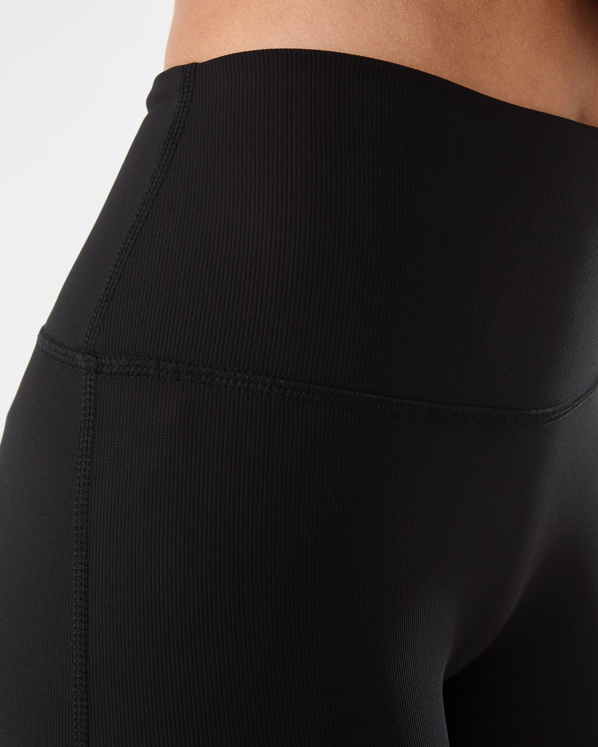 5 Active Womens Soft Rib Flared Leggings Black, 5 of 5