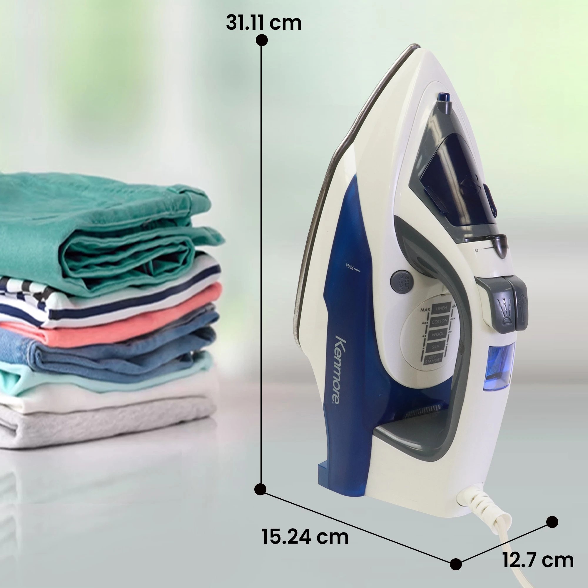 7 Kenmore Clothing Steam Iron (Blue) - White, 7 of 8