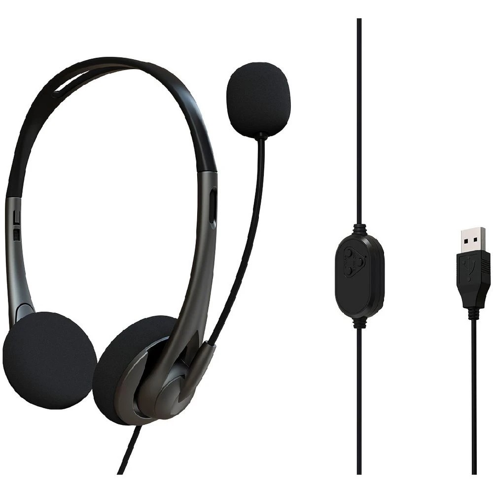 1 Verbatim USB Headset with Boom Mic Grey, 1 of 2