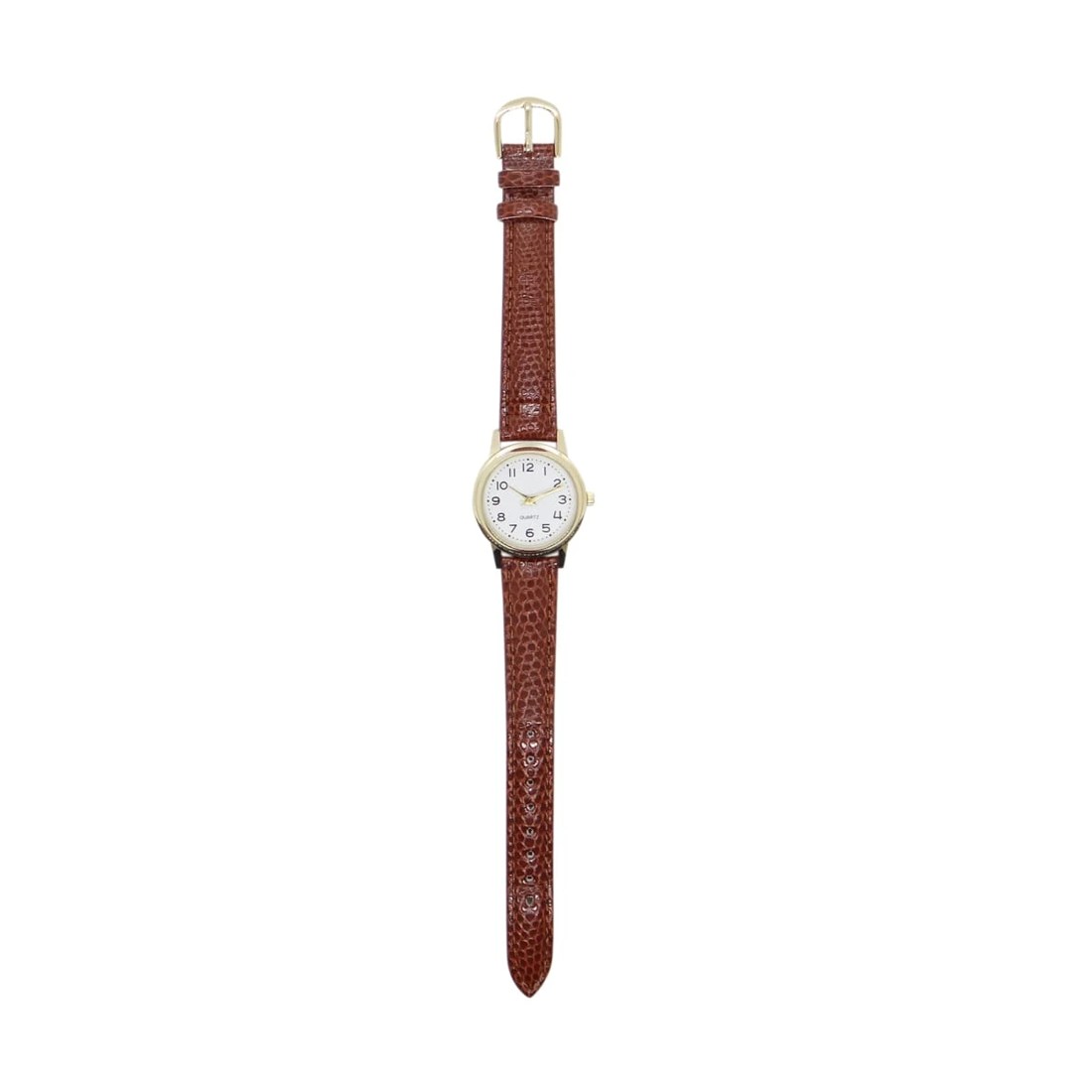 2 Womens Classic Analogue Watch with Gold Case & Tan Strap, 2 of 4