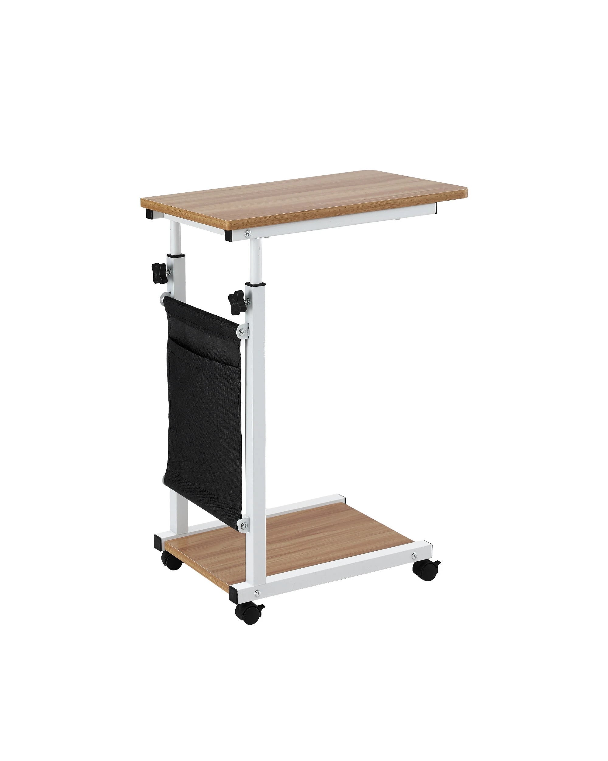 3 Artiss Laptop Desk Height Adjustable Mobile Workstation Computer Desks 48CM Oak - Multi, 3 of 7