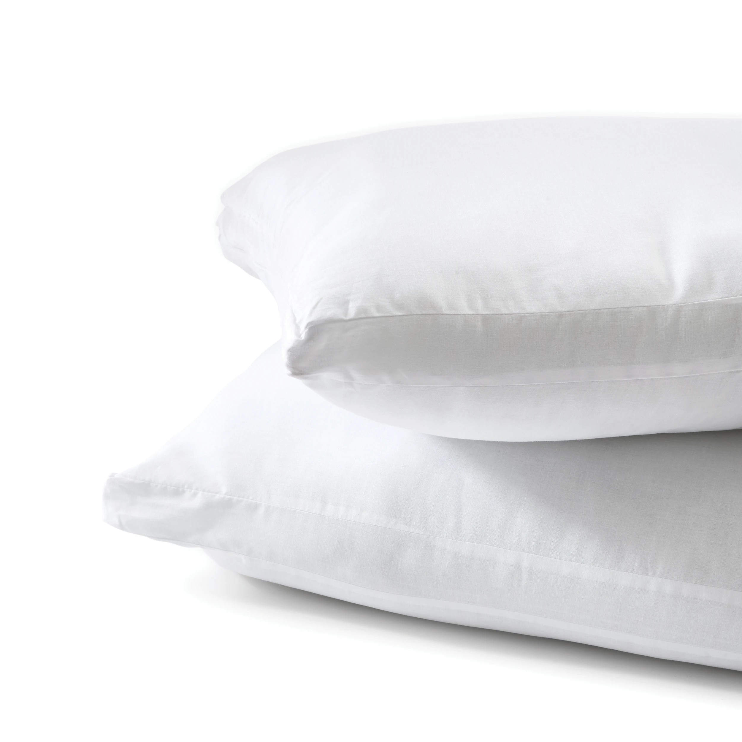 3 2 Pack Cotton Rich Cover Pillows - High Profile, White, 3 of 6