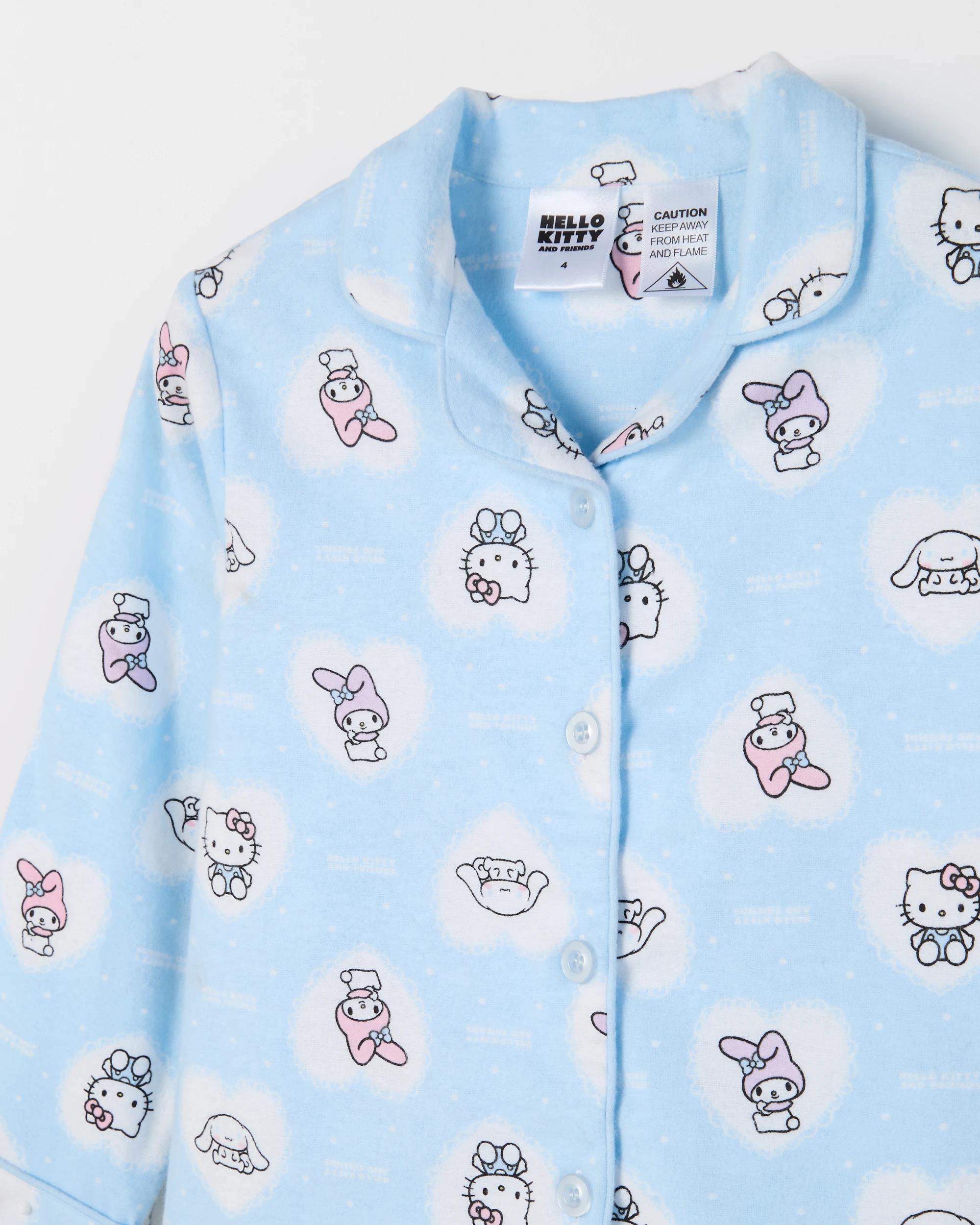 7 Hello Kitty Australian Cotton Flannel Younger Girls Pyjama Set HELLO KITTY, 7 of 9