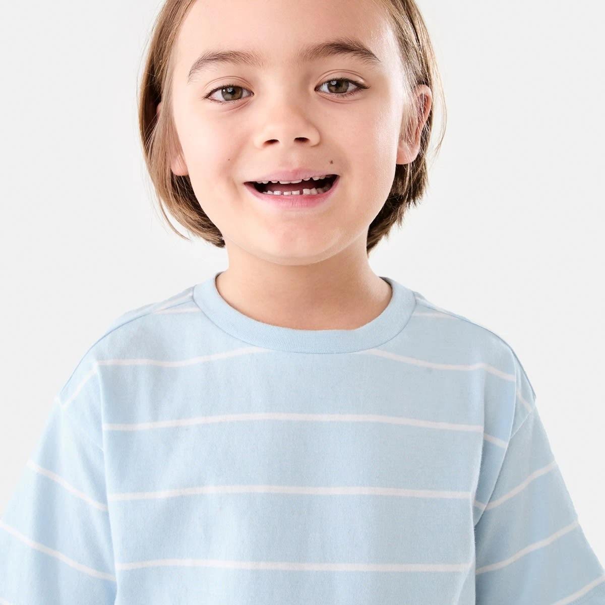 3 Stripe T-shirt THICK AND THIN STRIPE BLUE, 3 of 6