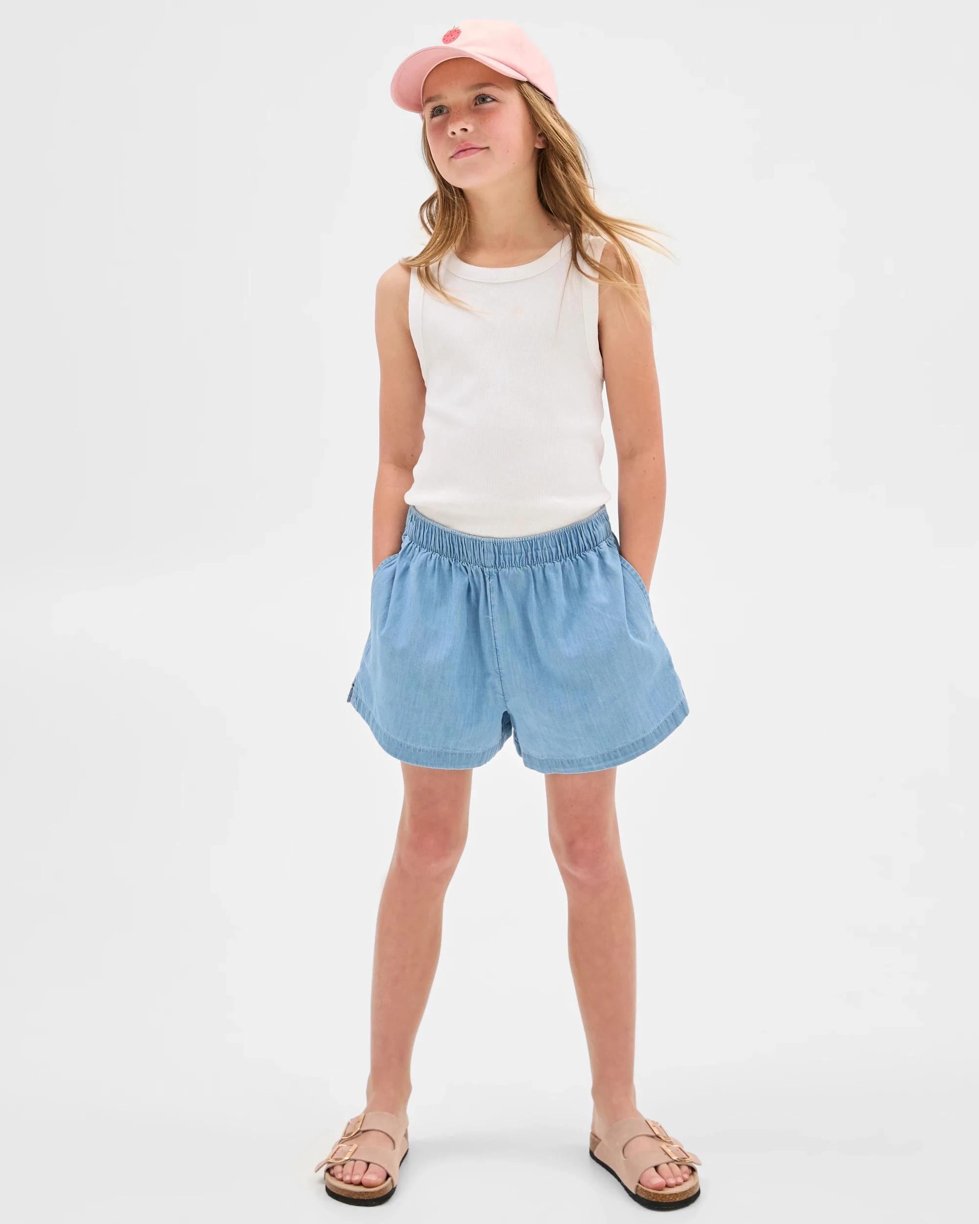 1 Target Australian Cotton Chambray Short LIGHT BLUE, 1 of 6